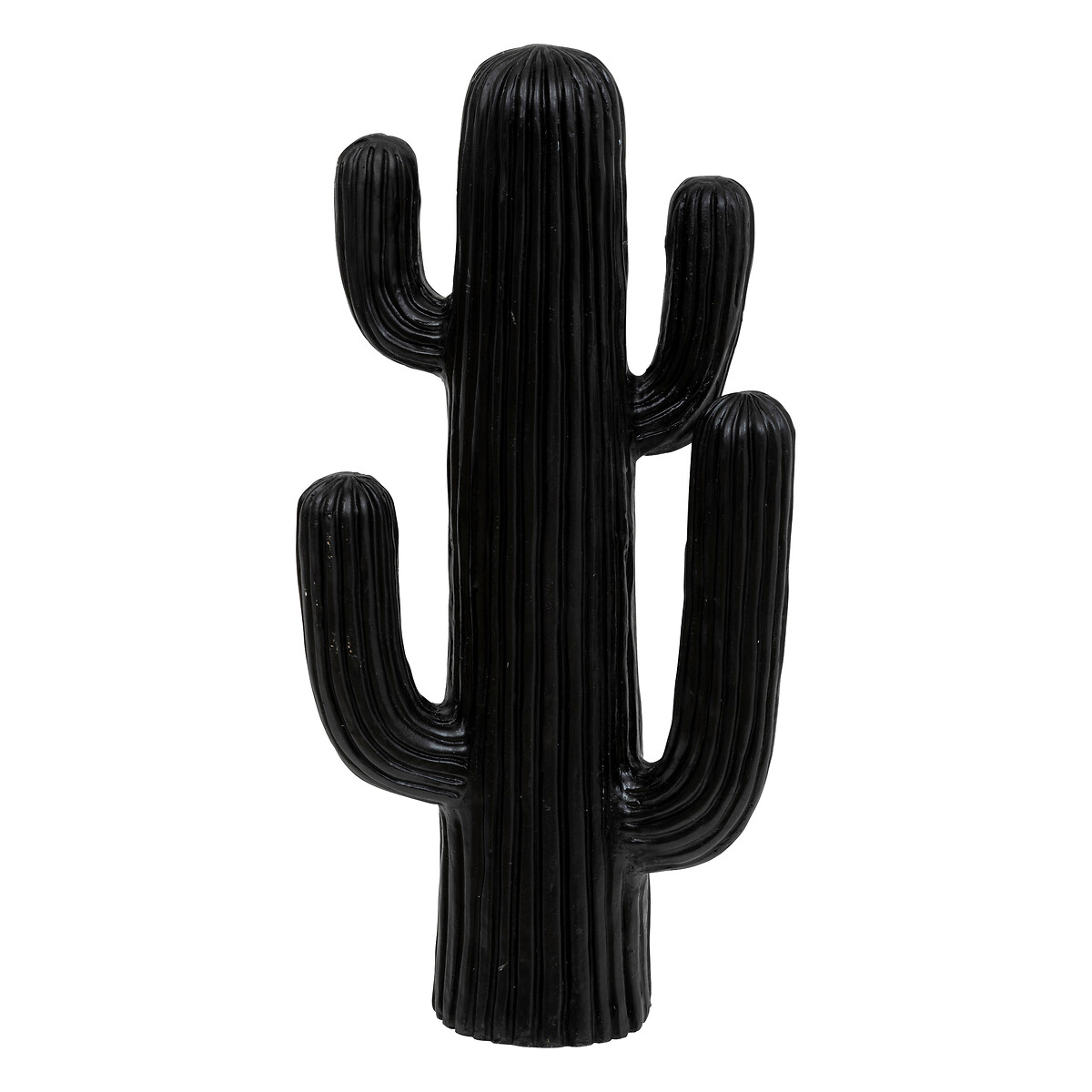 "Rodrigo" decorative cactus Resin, Black, H.57 cm