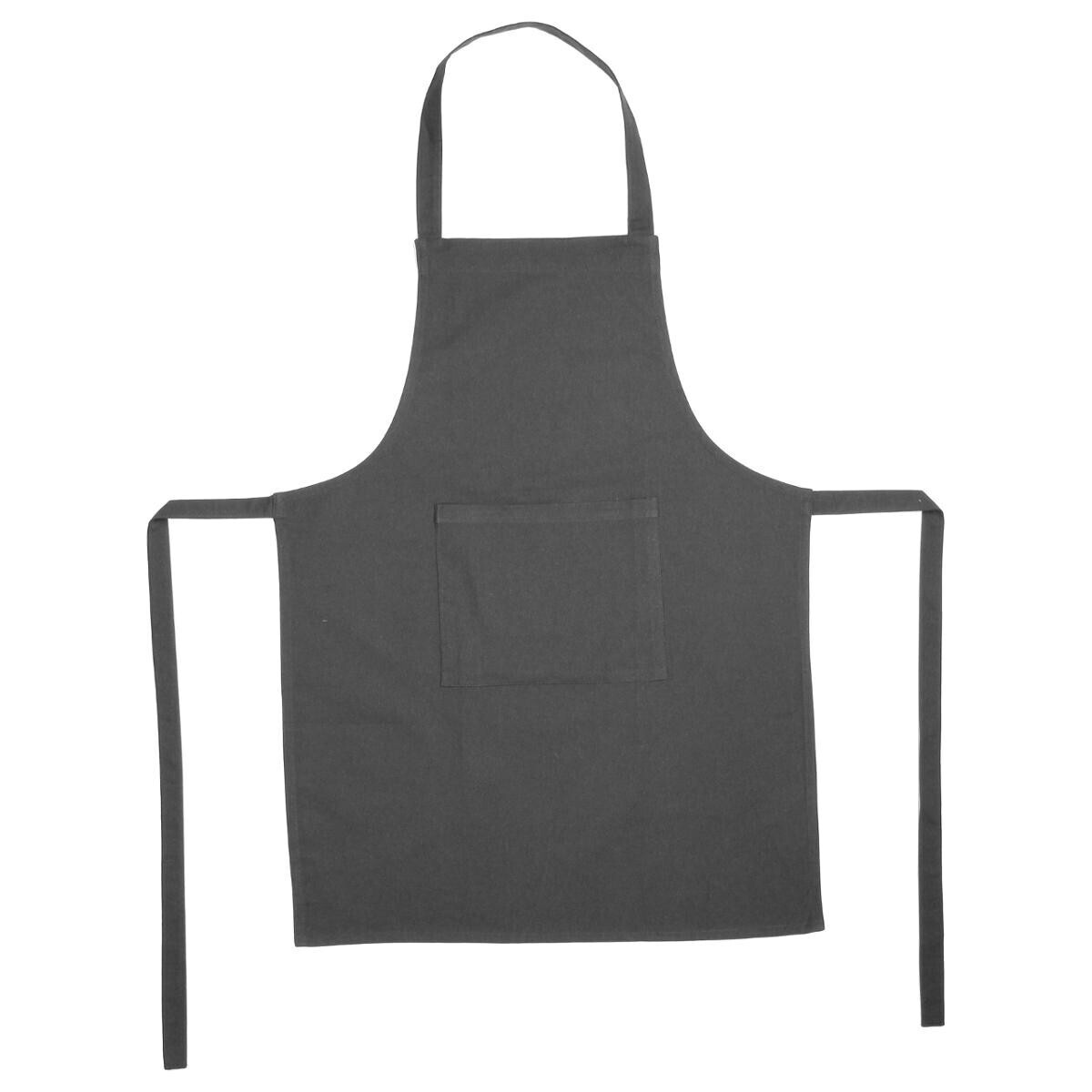 Apron, cotton Slate grey, 60x80 cm