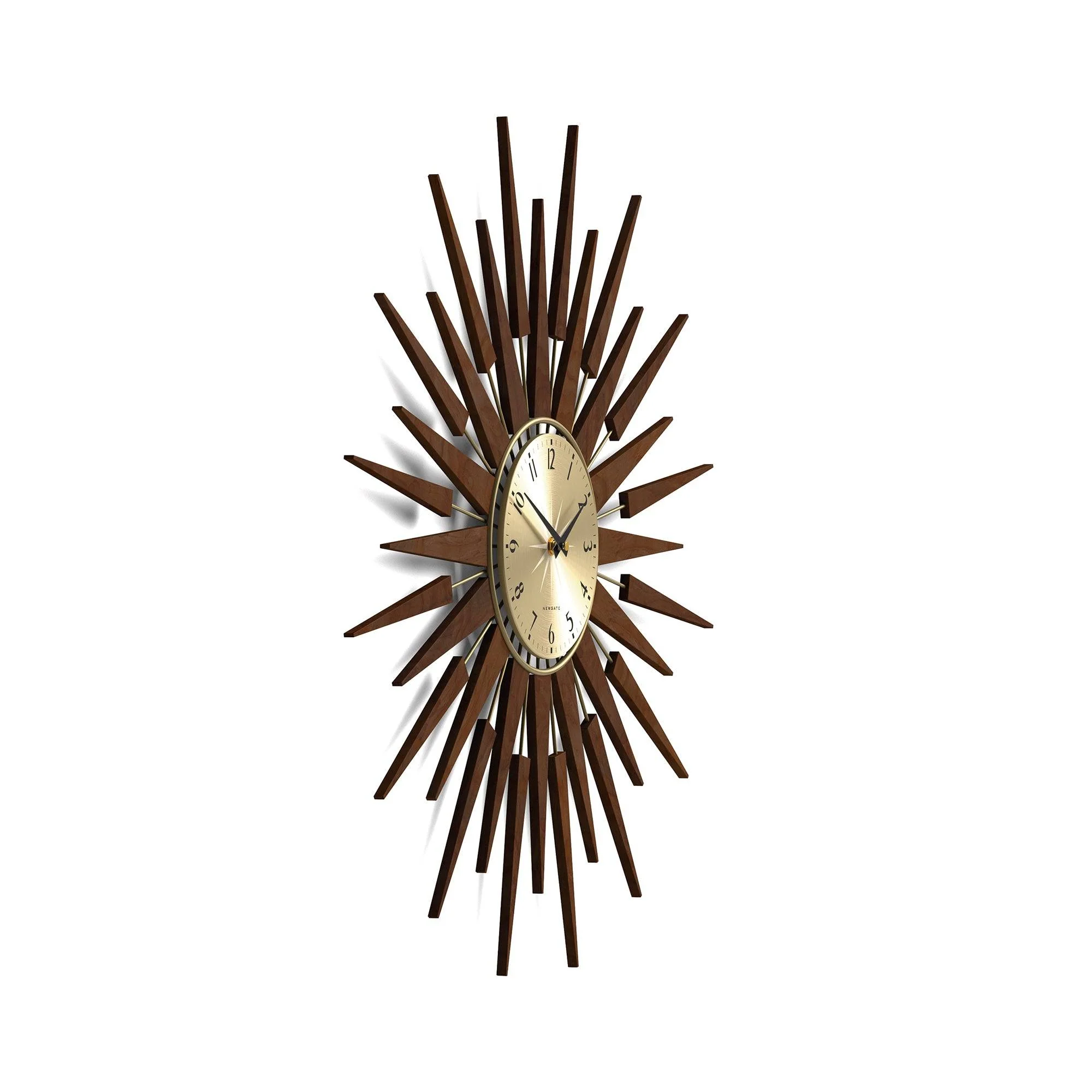 Newgate Pluto wall clock in dark wood