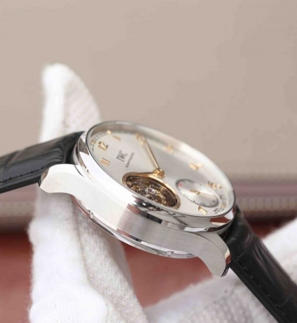 Replica IWC AZ Portuguese Tourbillon White Dial YG Markers A98900 - Top club