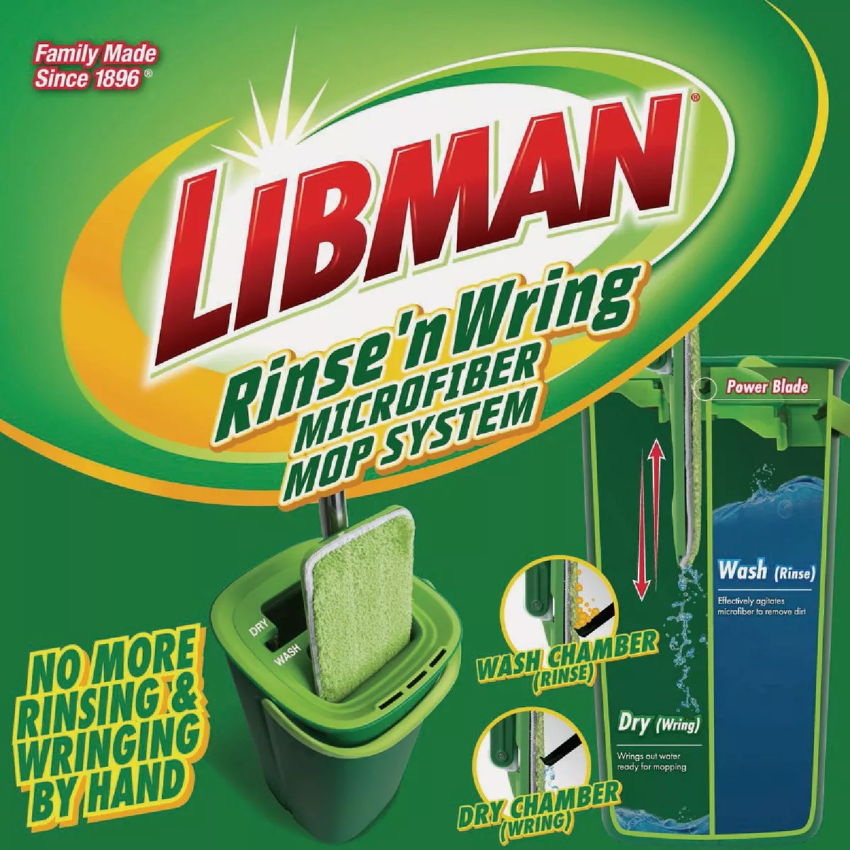 Libman Rinse N' Wring Microfiber Mop System