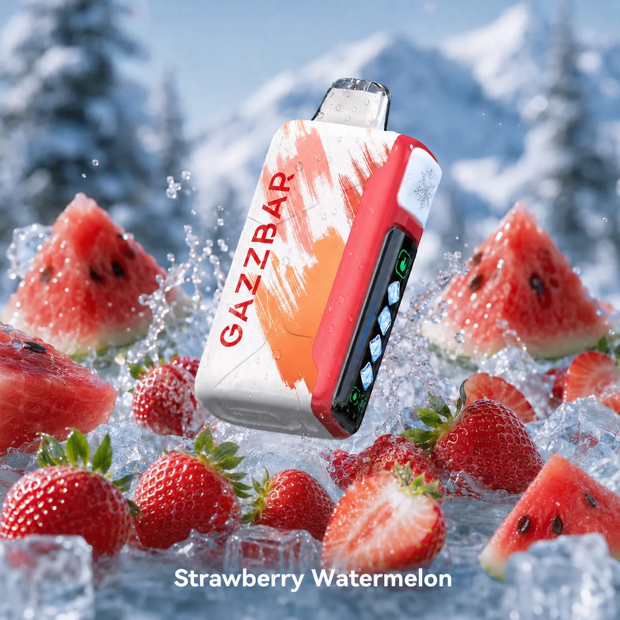 GAZZBAR ICE GOD 50 000 puffów – Słodka truskawka i arbuz (Sweet Strawberry Watermelon)