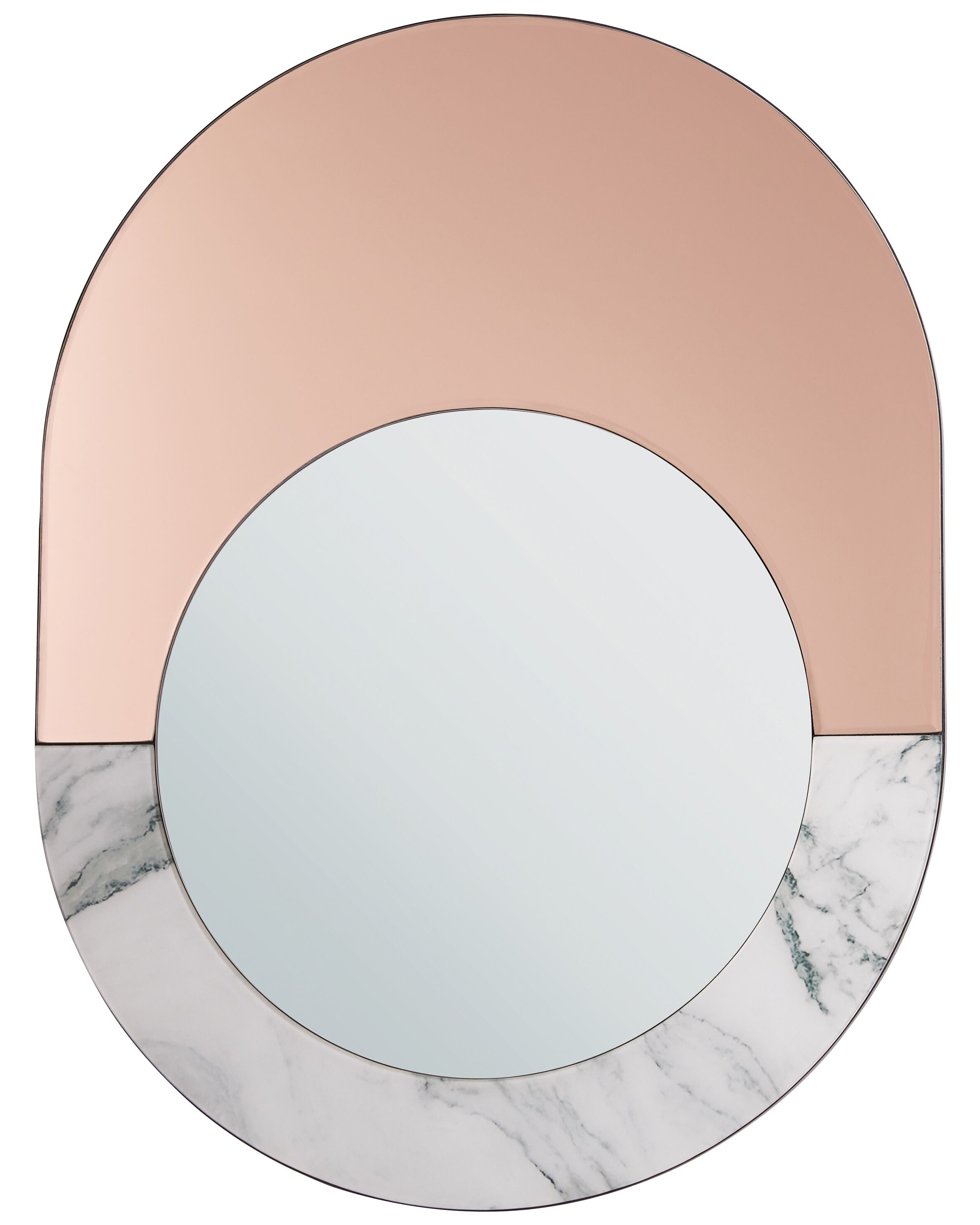 Wall Mirror RETY 50 cm 65 cm Stone Rose Gold