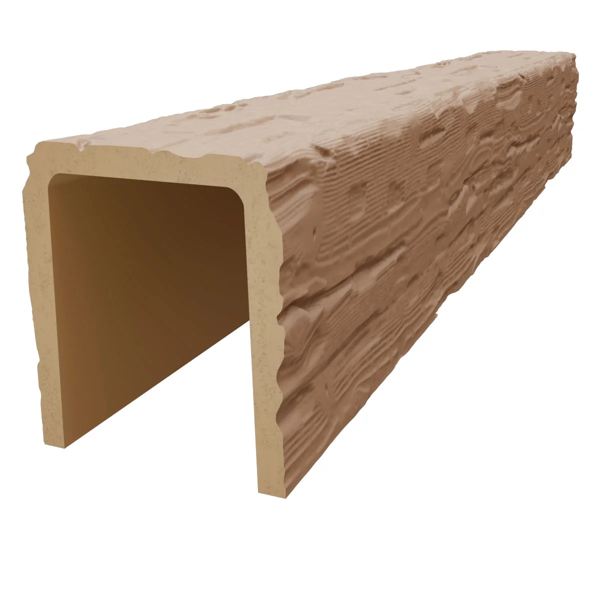 Ekena Millwork 3 1/2"W x 3 1/2"H x 120"L 3-Sided (U-Beam) Salvaged Timber HeritageTimber Faux Wood Ceiling Beam, Kona Brown - Image 17