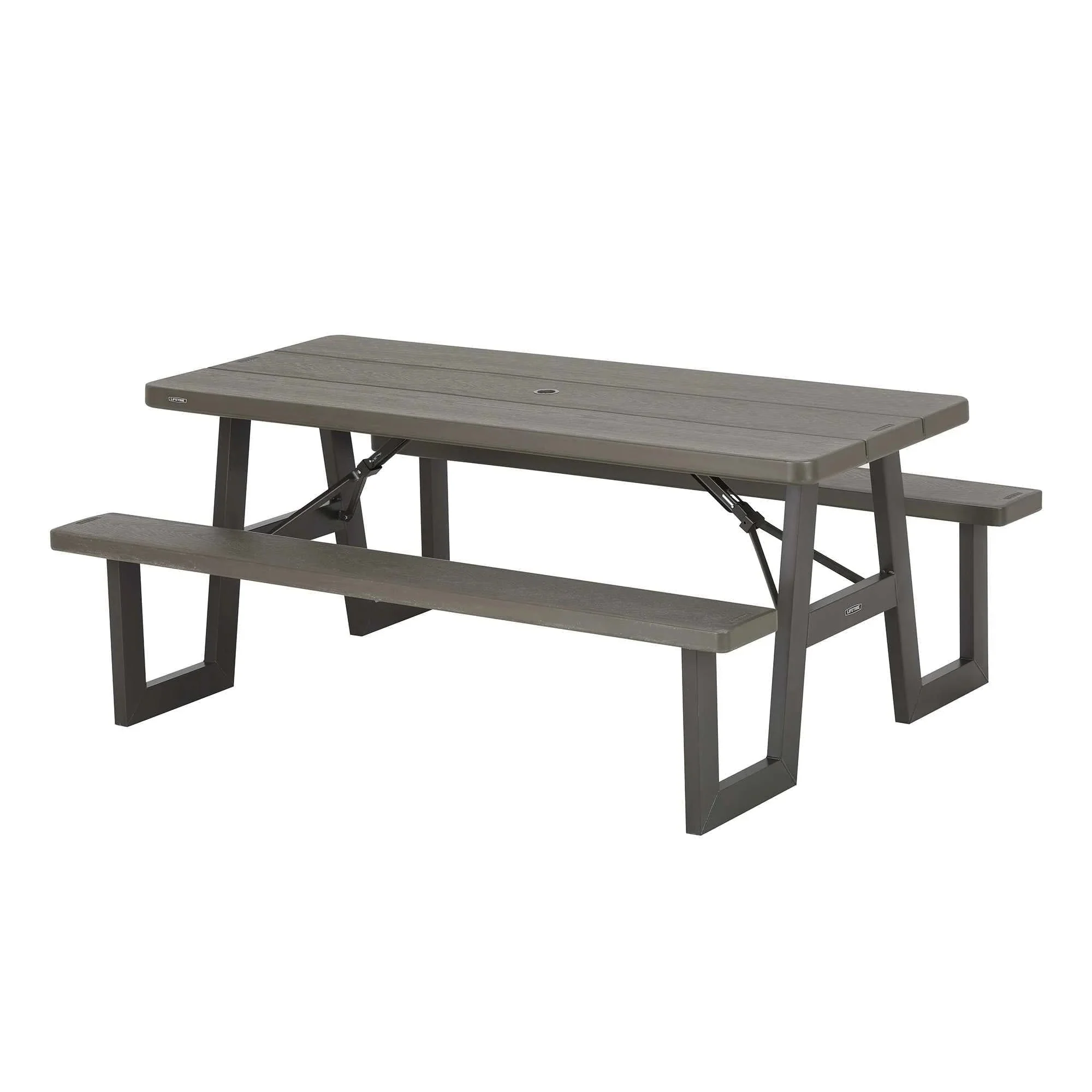 Lifetime 6-Foot W-Frame Folding Picnic Table, Brown - 60233 - Image 14 Lifetime 6-Foot W-Frame Folding Picnic Table, Brown - 60233 - Image 14