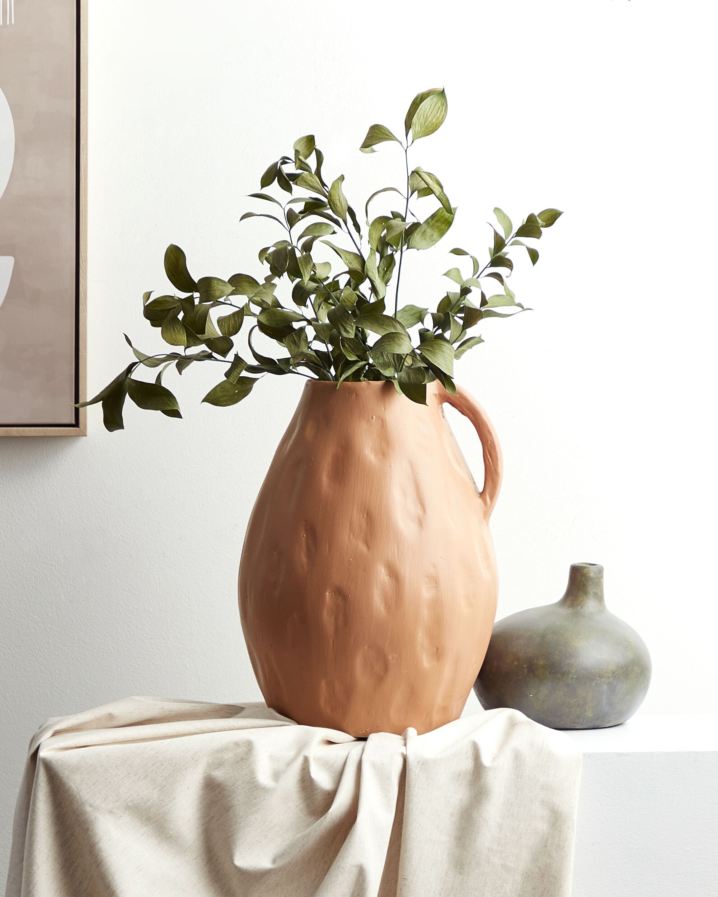 Decorative Vase KULIM Ceramic 40 cm Sand Beige
