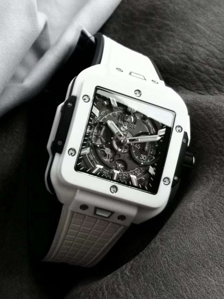 Hublot Replica 1:1 Watch Square White Ceramic Bang Unico Chronograph Factory BBF 42mm - Top club