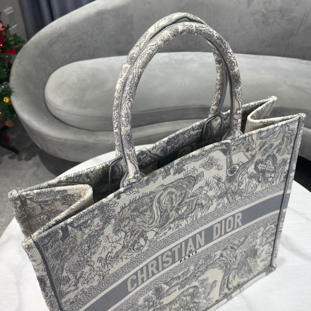 Christian Dior Large Dior Book Tote Gray Multicolor, For Women, Women’s Handbags 16.5in/42cm CD1:1High-quality replica