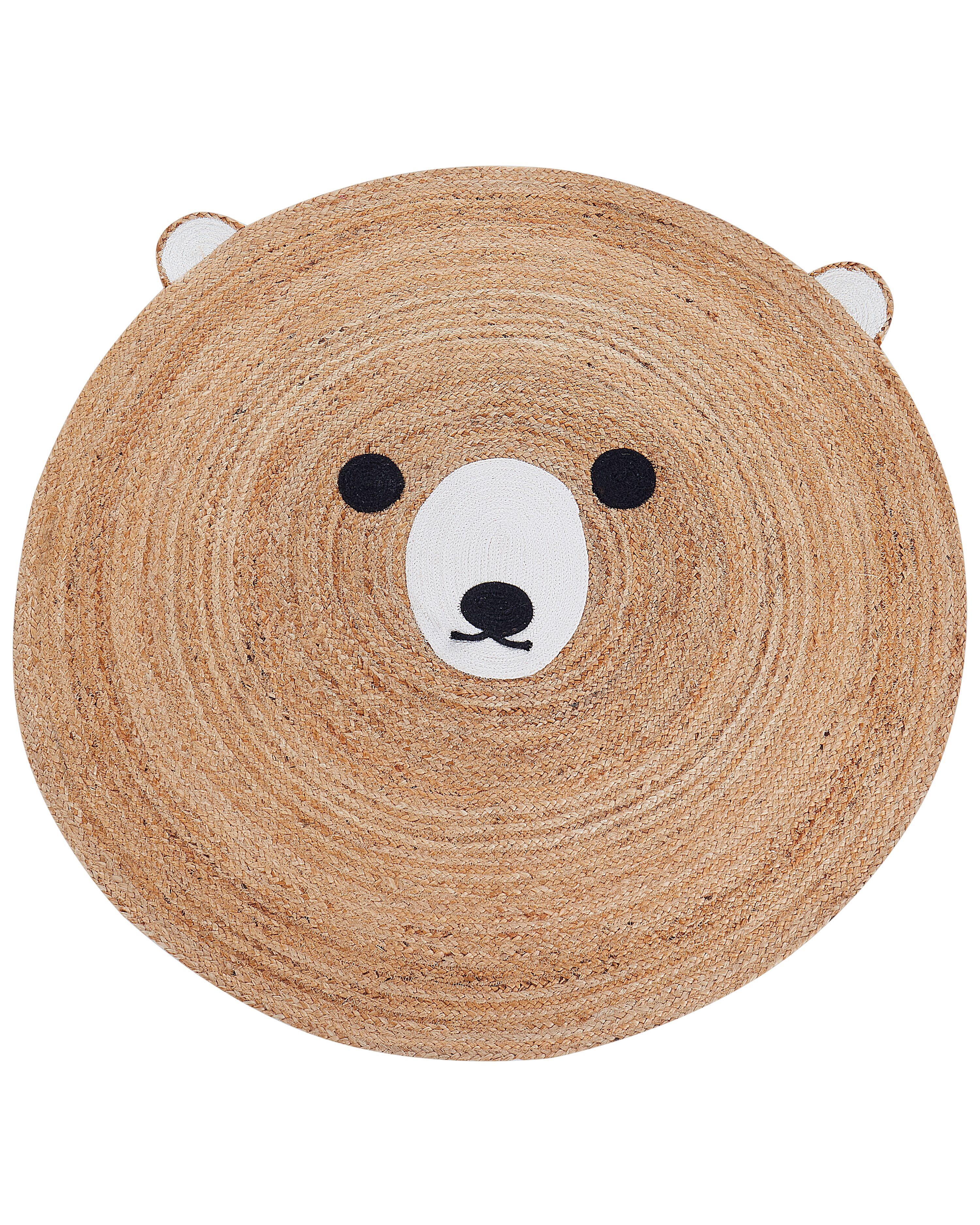 Kids Rug KOSALAR Beige ø 120 cm Jute