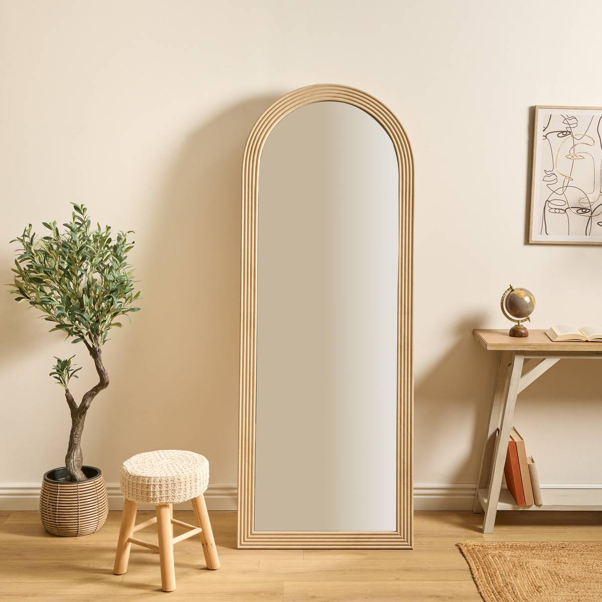 Mirror "Helois" Beige, 192.6x72.4 cm