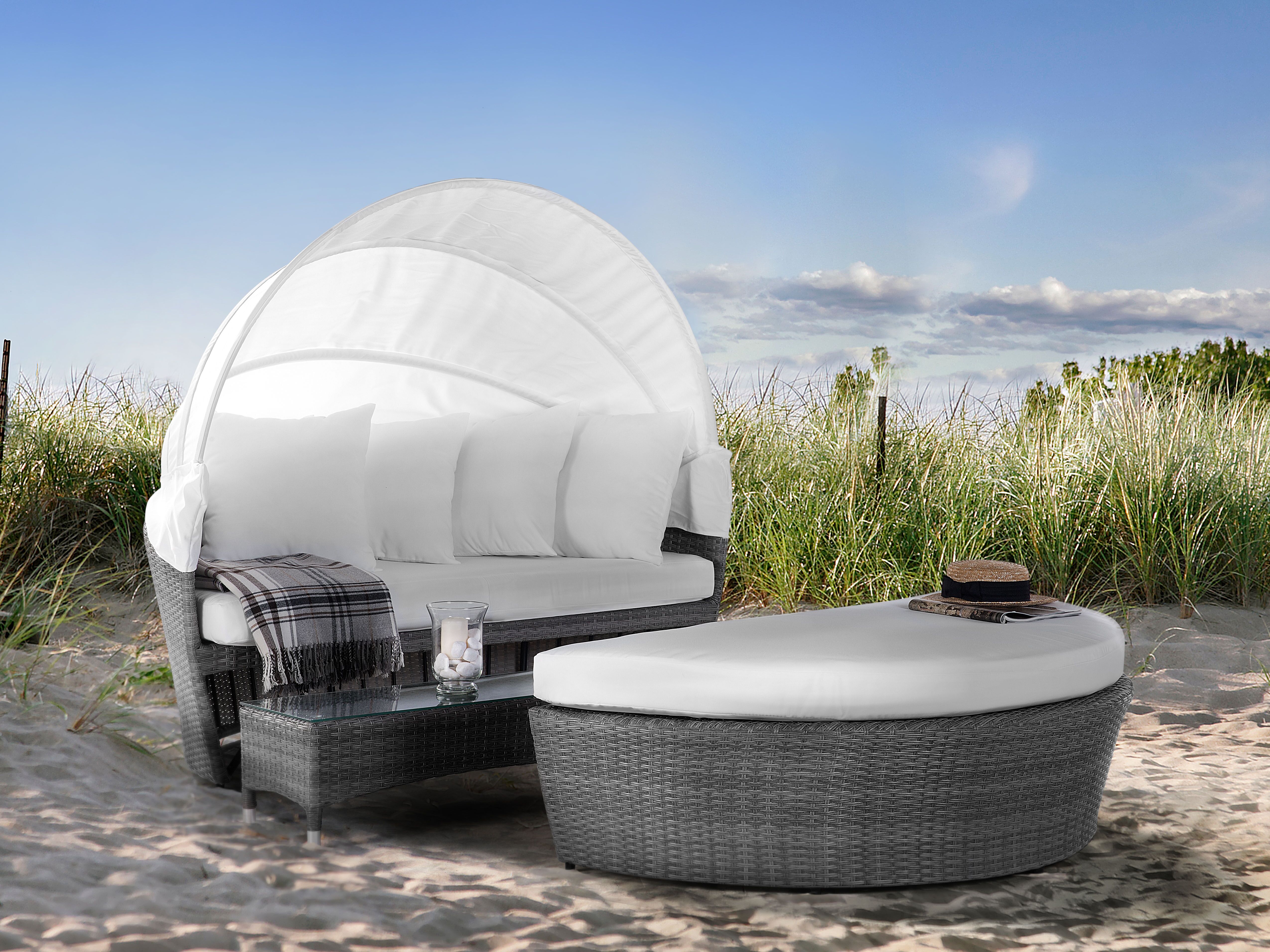 Garden Daybed SYLT LUX PE Rattan Grey