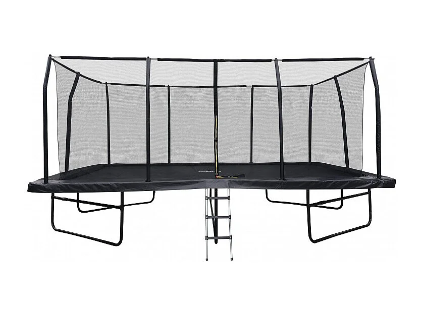 Trampoline de Jardin Rectangulaire XXL 518 x 305 cm - modèle Famille - avec Filet de sécurité, Matelas de Protection et Echelle