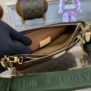 Louis Vuitton Multi Pochette Accessoires Khaki Strap1:1High-quality replica