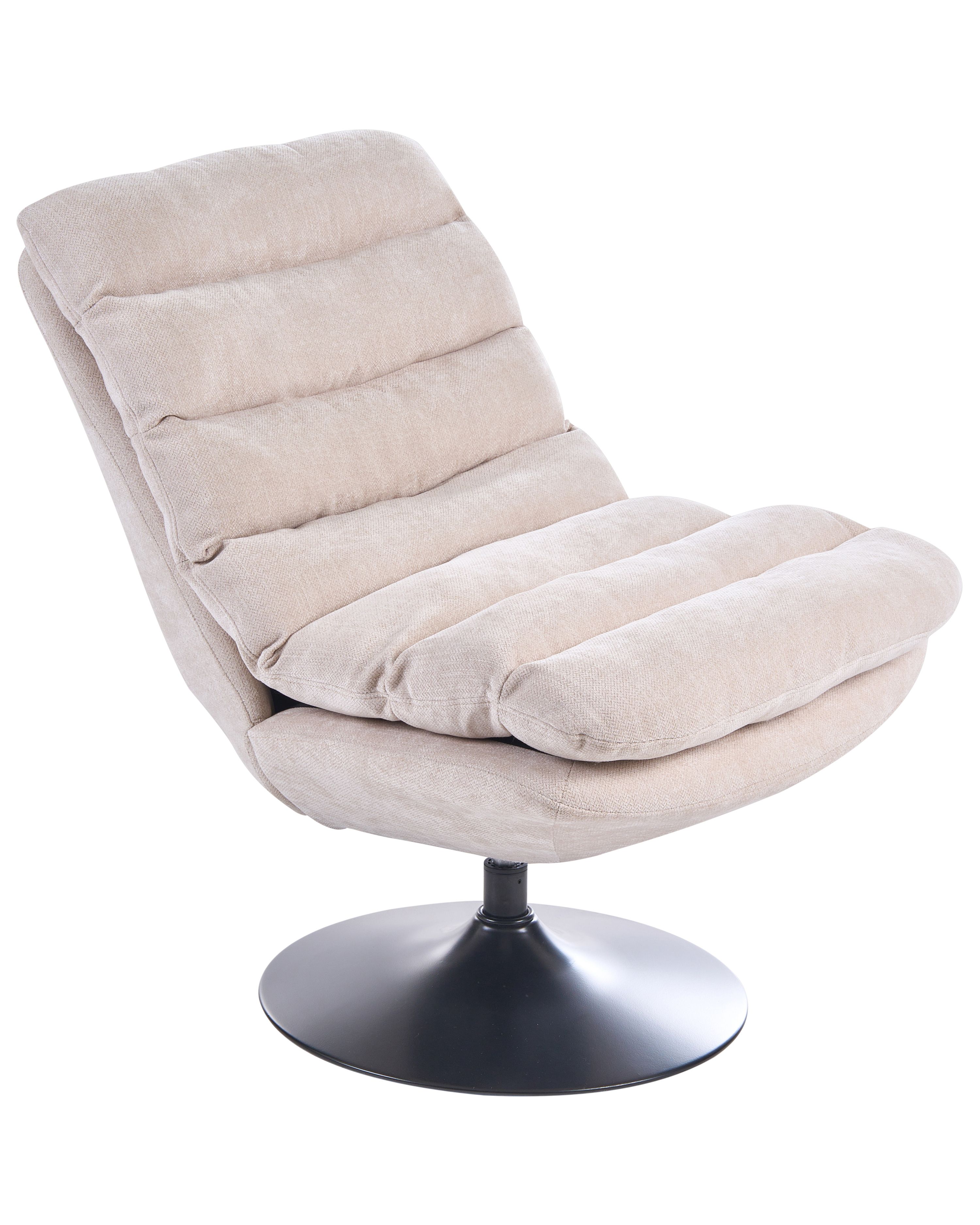 Swivel Armchair HOVET Light Beige