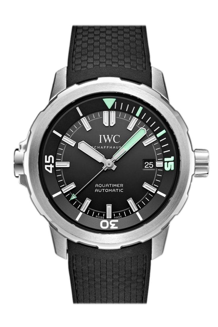 IWC Aquatimer  Black Dial Black Rubber 42mm Men's Watch IW329001(1:1 replica) - Top club