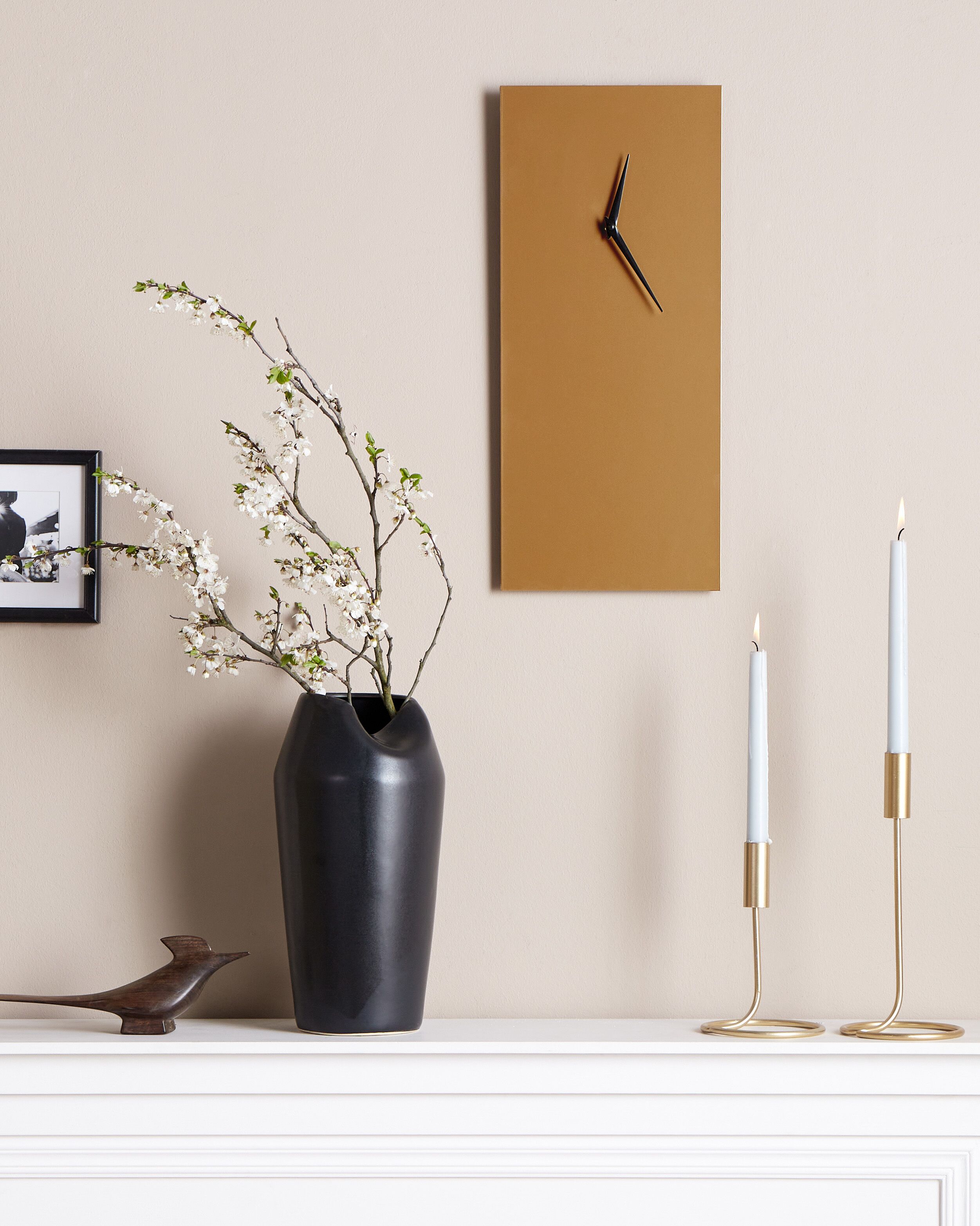 Wall Clock POMBAL 22 cm Metal Gold