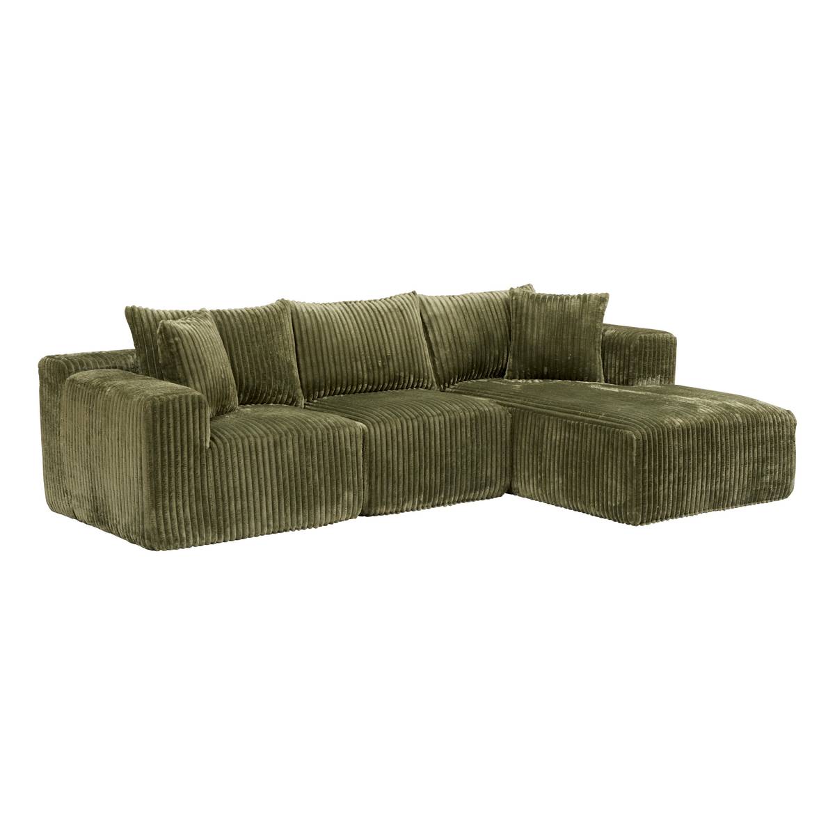 Sofa "Solka" 3-seater, L. 254 cm, Khaki Green