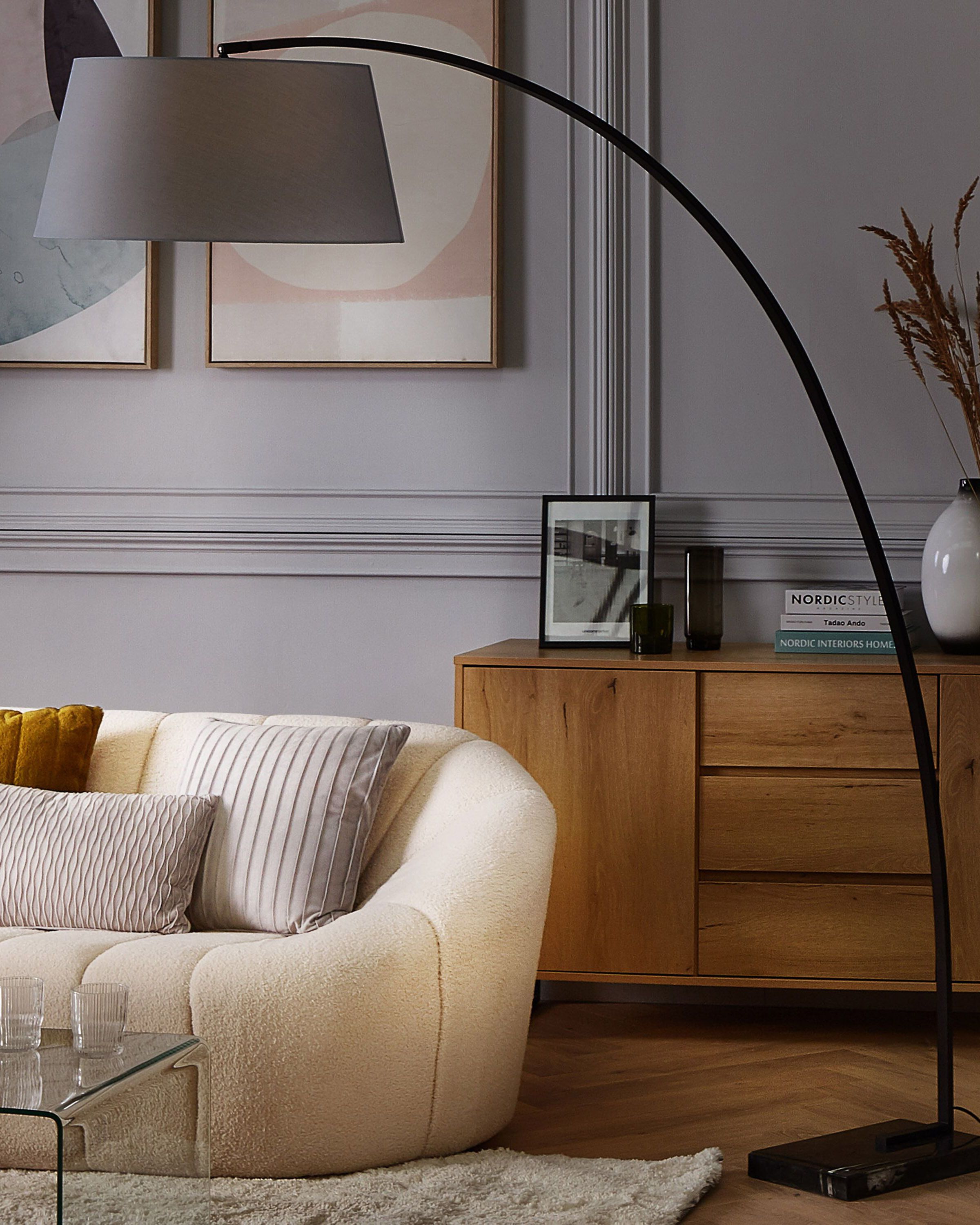 Floor Lamp BENUE Metal Grey