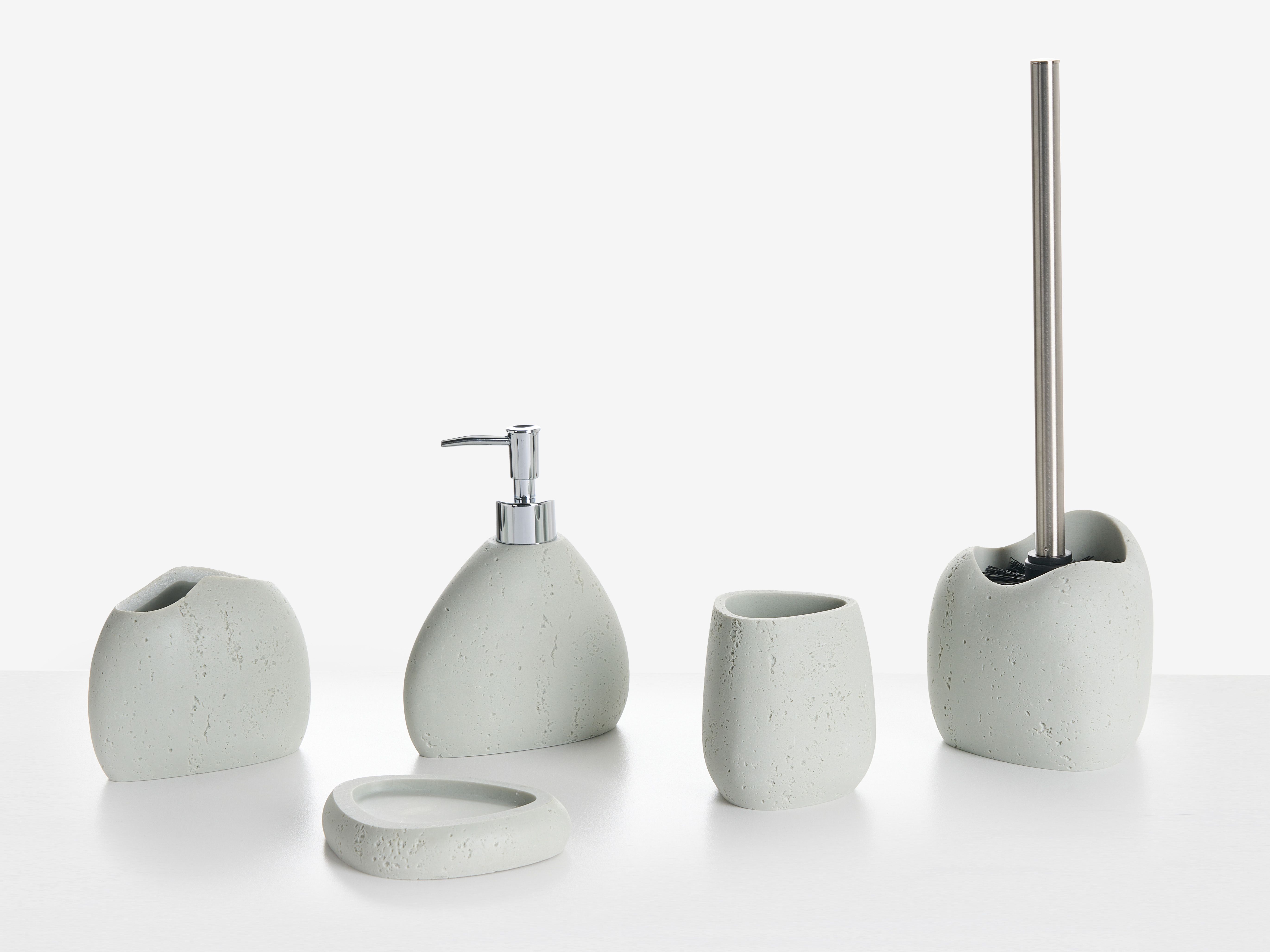 5-Piece Bathroom Accessories Set COATA Light Grey