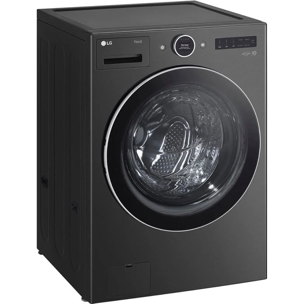 LG WM6700HBA 5.0 Cu. Ft. Black Steel Front Load HE Stackable Smart Washer - Image 2
