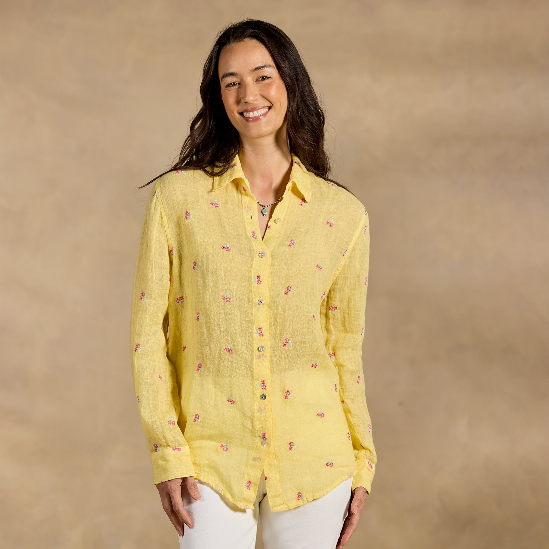 Breezy Blossoms Linen Shirt - Sundance Clothing