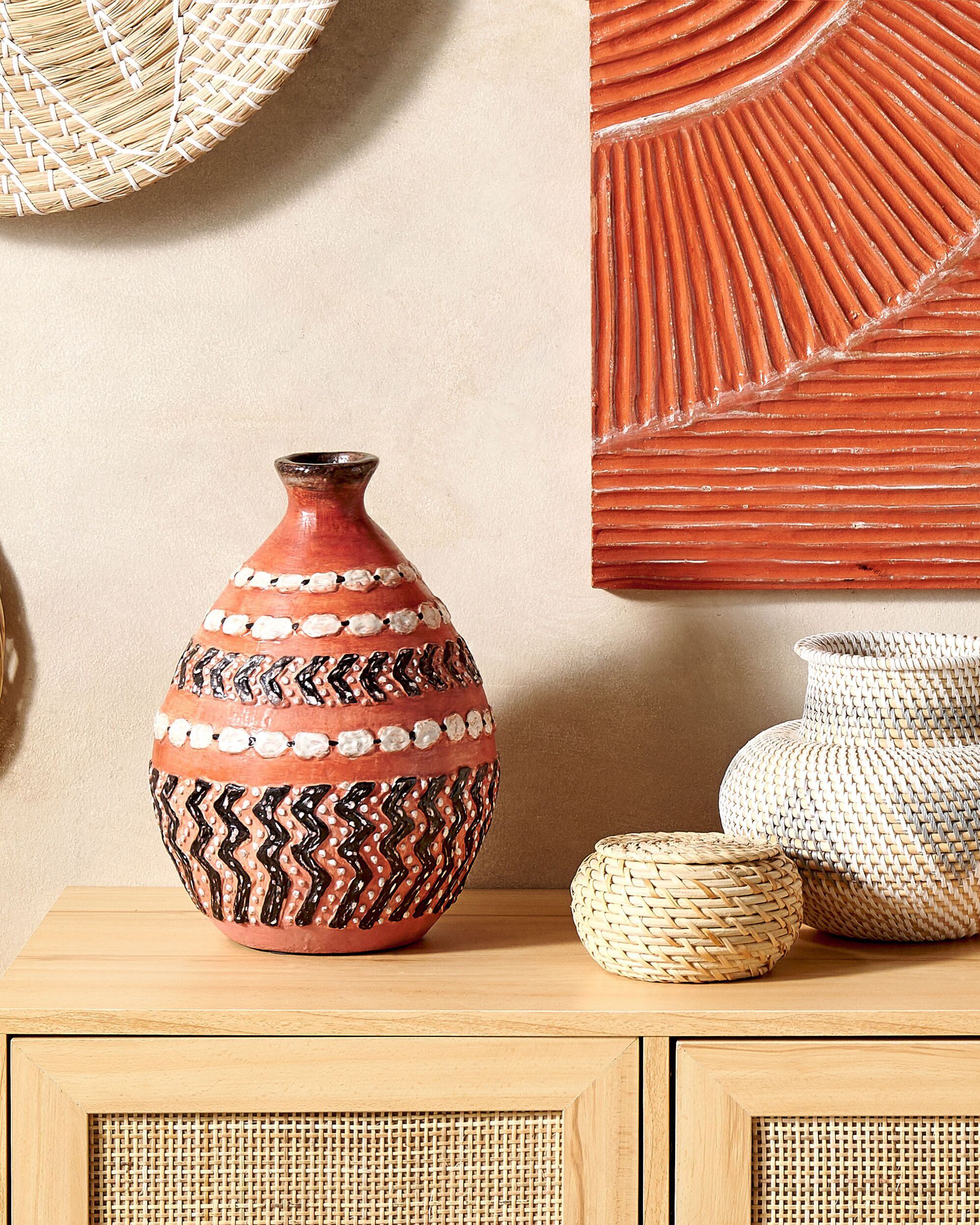 Decorative Vase KUMU Ceramic 36 cm Brown