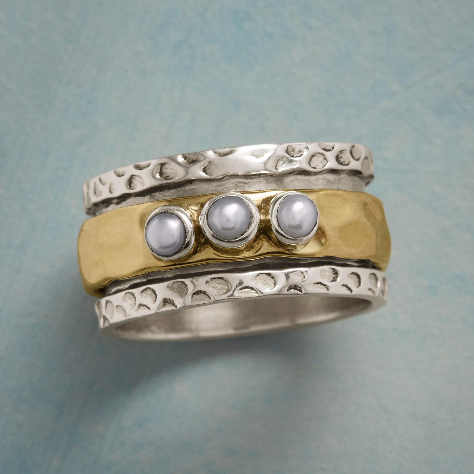 Pearls Of Three Spinner Ring - Sundance Clothing