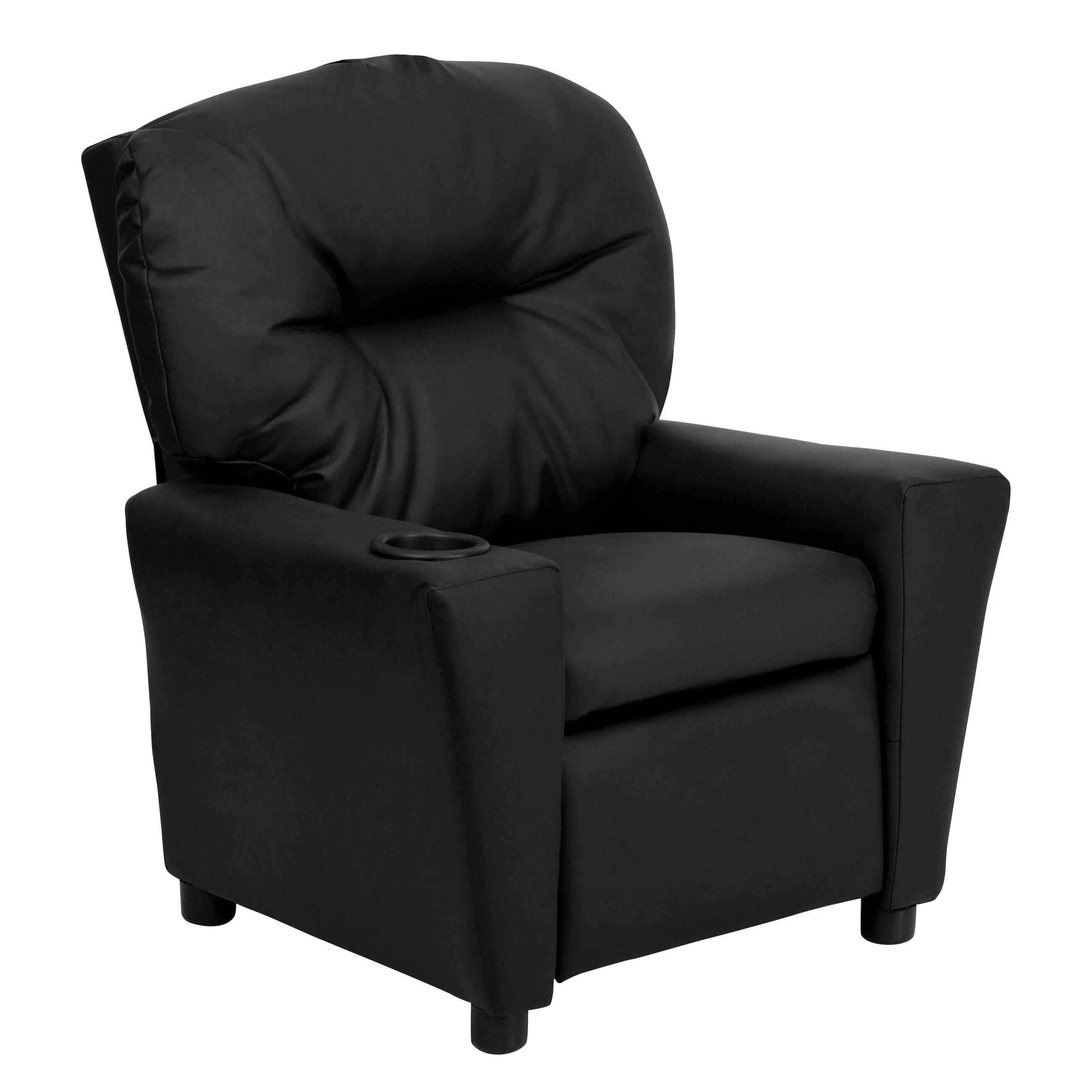 Lancaster Home Contemporary Kids Recliner with Cup Holder Brown Microfiber - Image 4