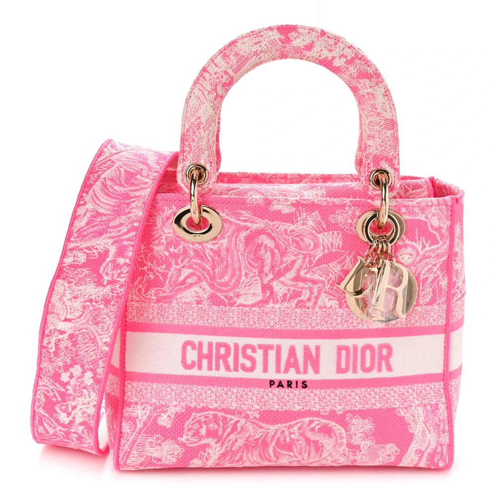 Superfake Dior Handbags in Fluorescent Pink Embroidery
