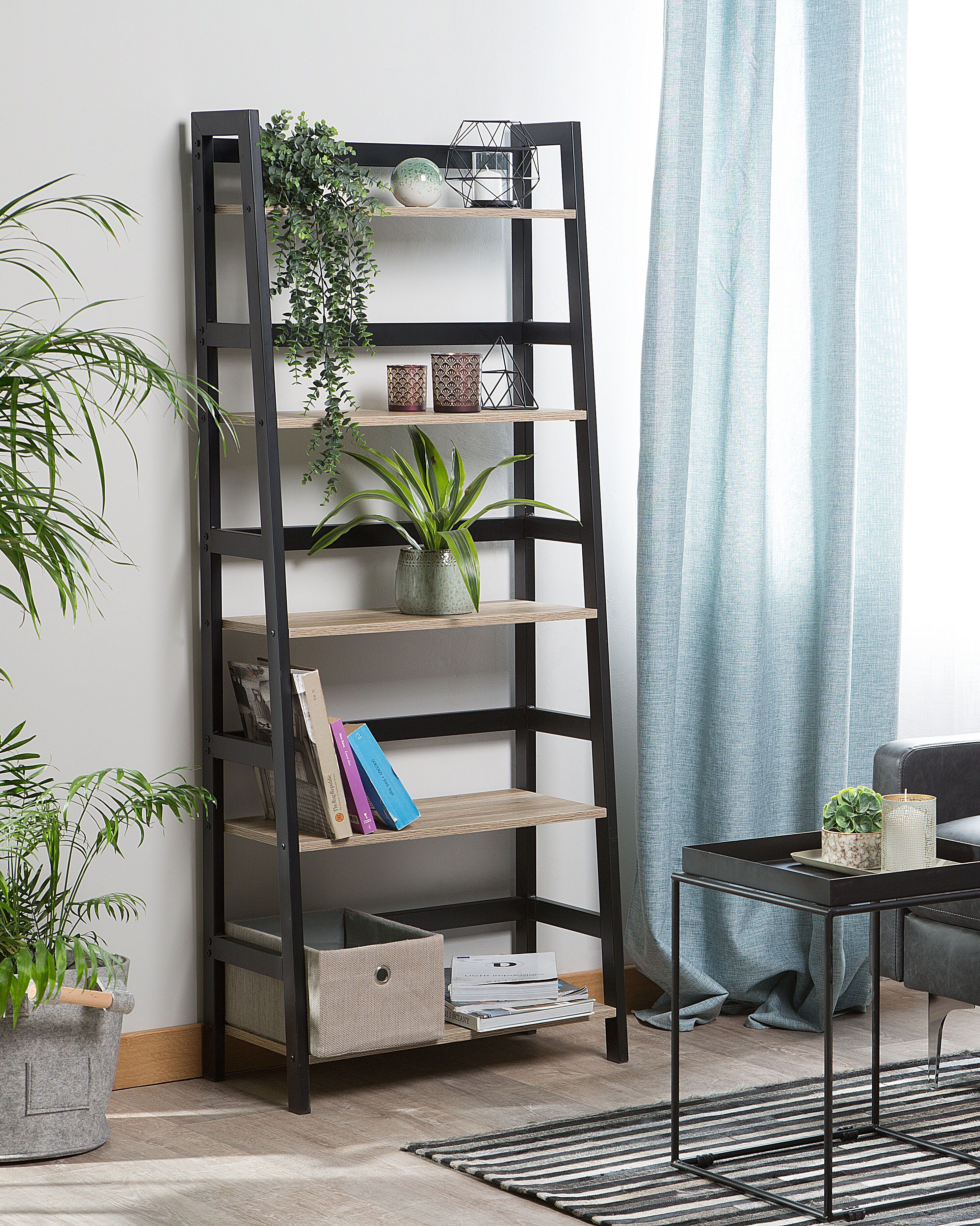 5 Tier Shelving Unit CROYDON 163 cm Black