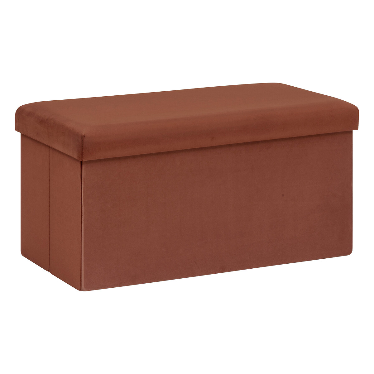 "Tess" Double folding pouffe Velvet, Amber