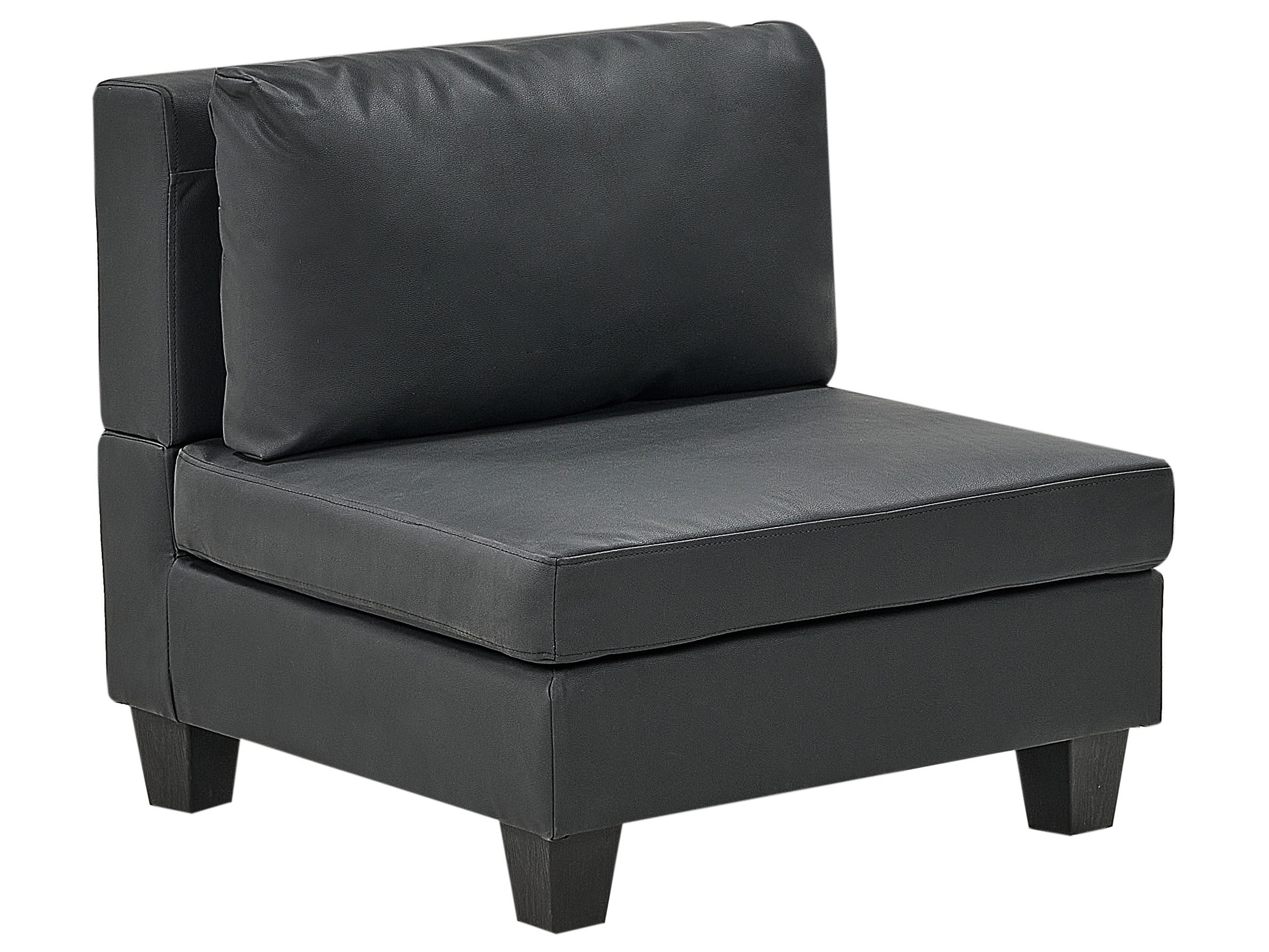 1-Seat Section UNSTAD Faux Leather Black