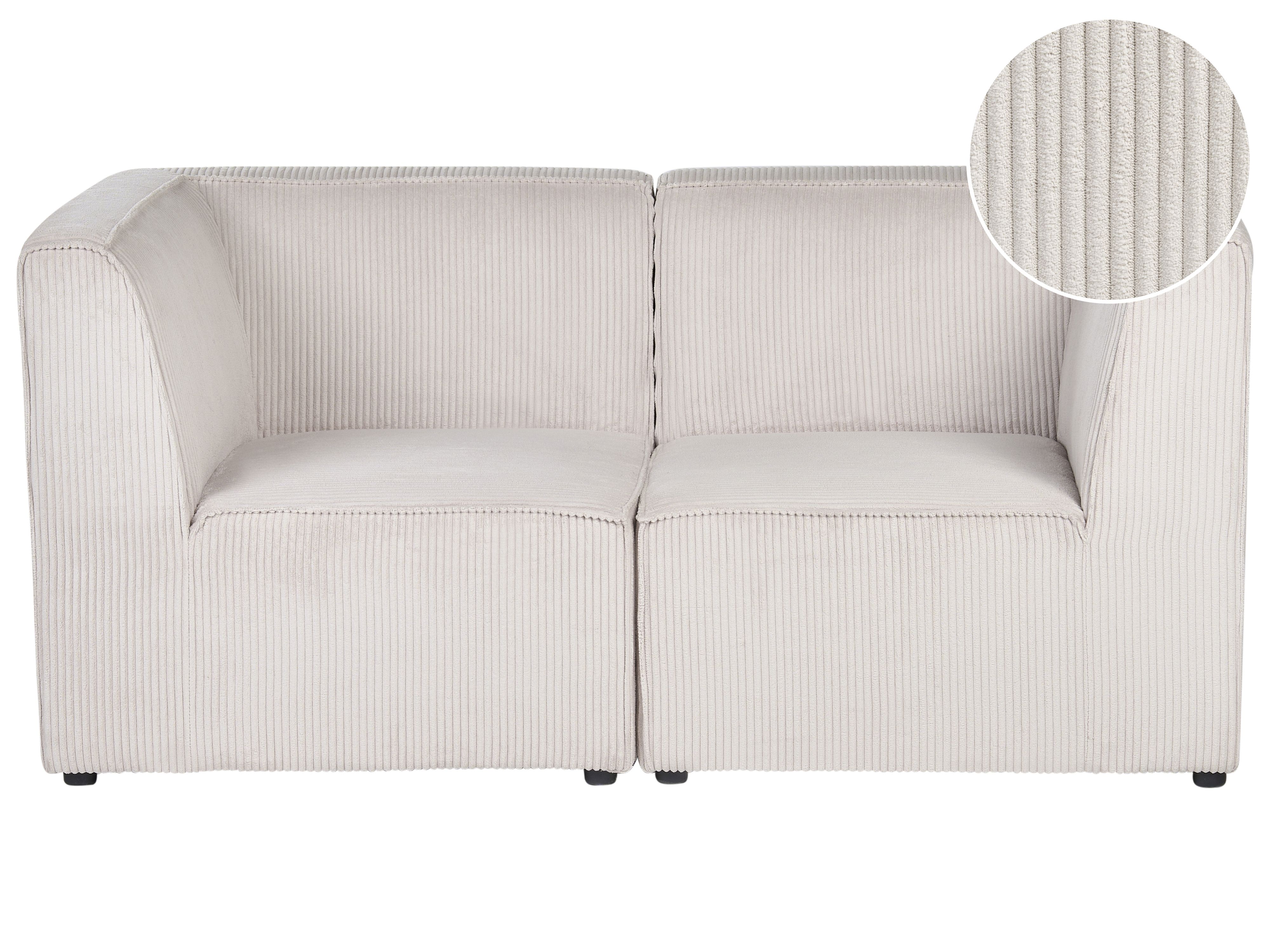 Modular Sofa 2 Seater LEMVIG Corduroy Beige