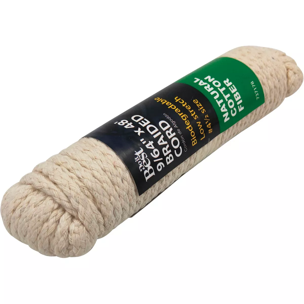 Do it Best 9/64 In. x 48 Ft. Natural Braided Cotton Cord