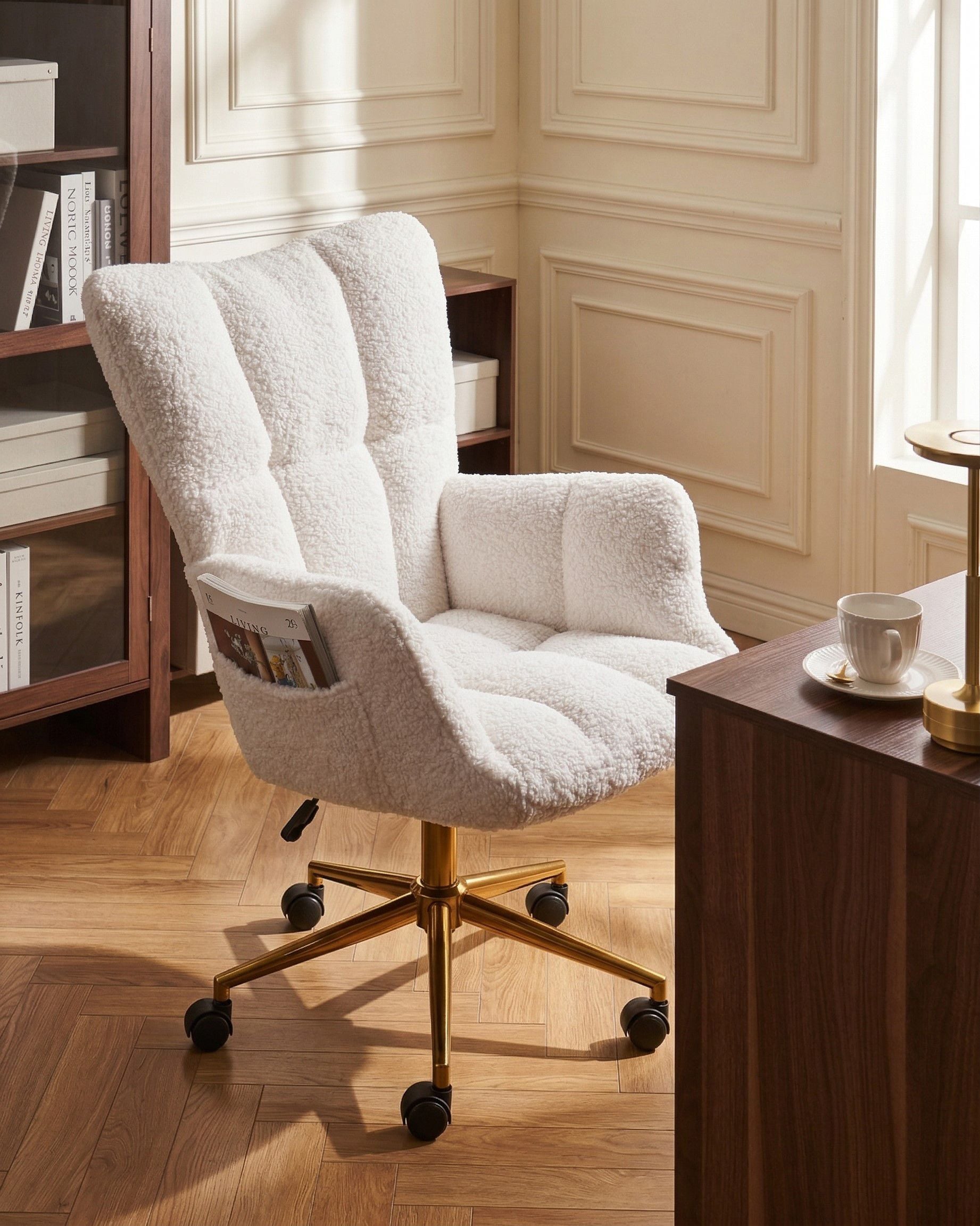 Office Chair OULU Boucle White