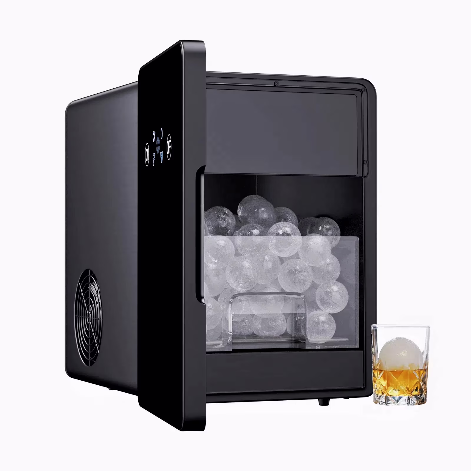 TABU 40Lbs/24H Countertop Ice Maker Machine,3 in 1 Ice Maker with Water Dispenser,Crushed Ice,Black - Image 3