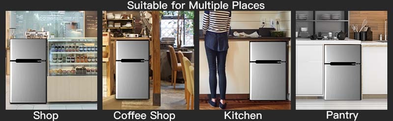 Eletriclife 3.2 cu ft. Compact Stainless Steel Refrigerator
