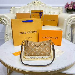 Louis Vuitton Monogram Empreinte Easy Pouch On Strap Arizona Beige1:1High-quality replica