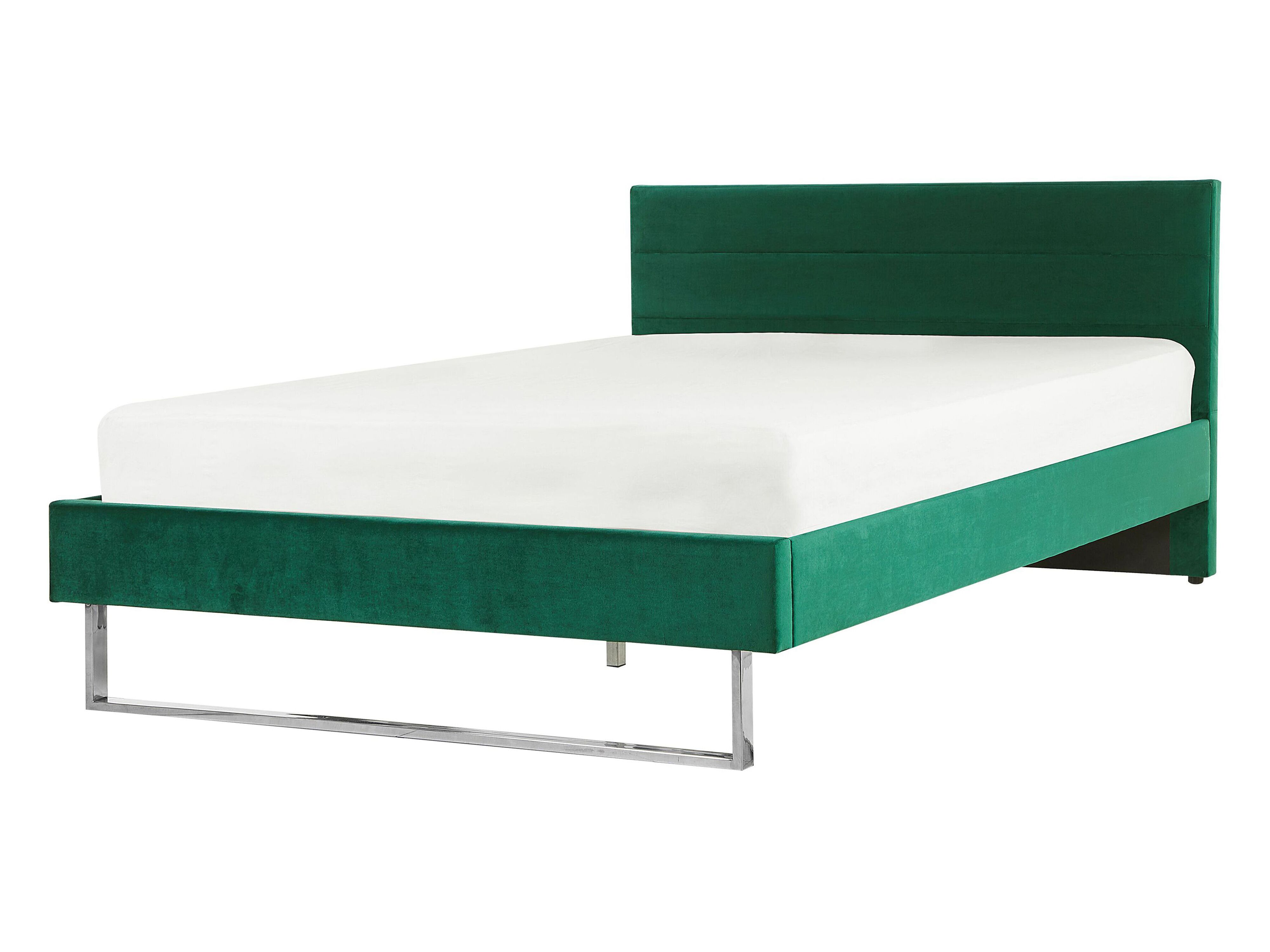 Bed Velvet BELLOU 140 x 200 cm (EU Double) Green