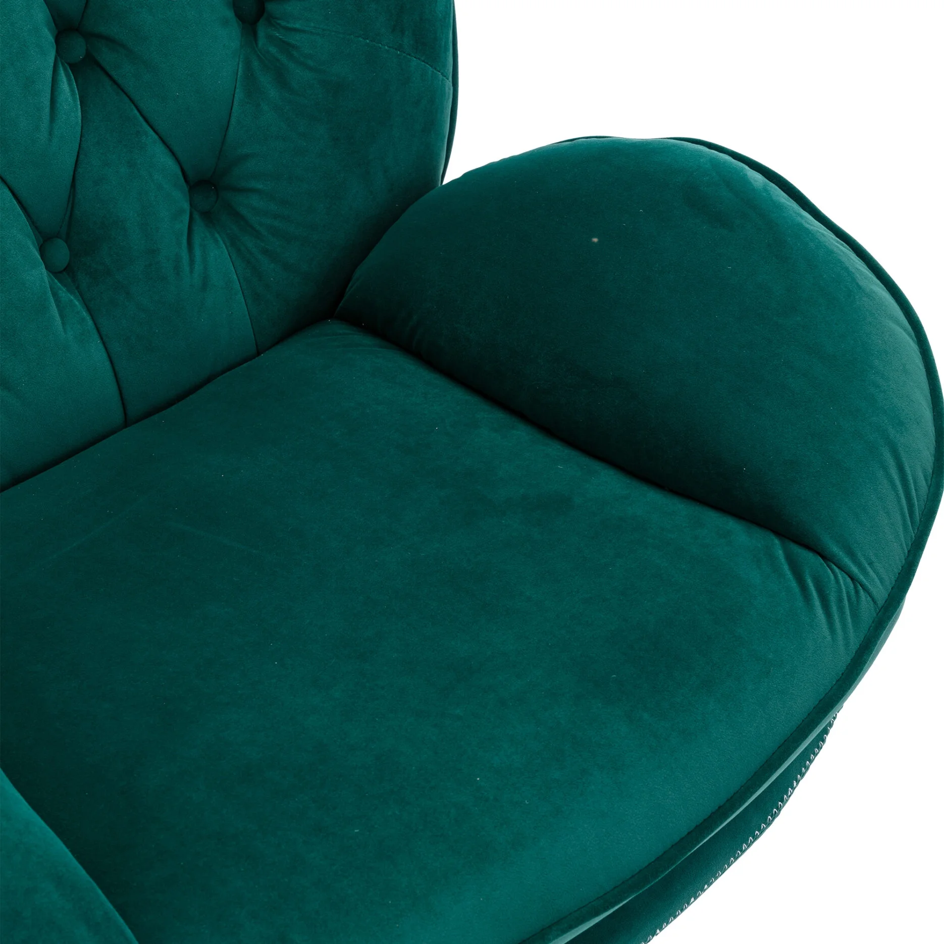 Velvet Swivel Accent Chair with Ottoman Set, Modern Tufted Armchair with Footrest for Living Room Reading TV Chairs for Adults, Comfy Chaise Lounge Chairs with 360 Degree Swiveling for Bedroom, Pink - Image 40