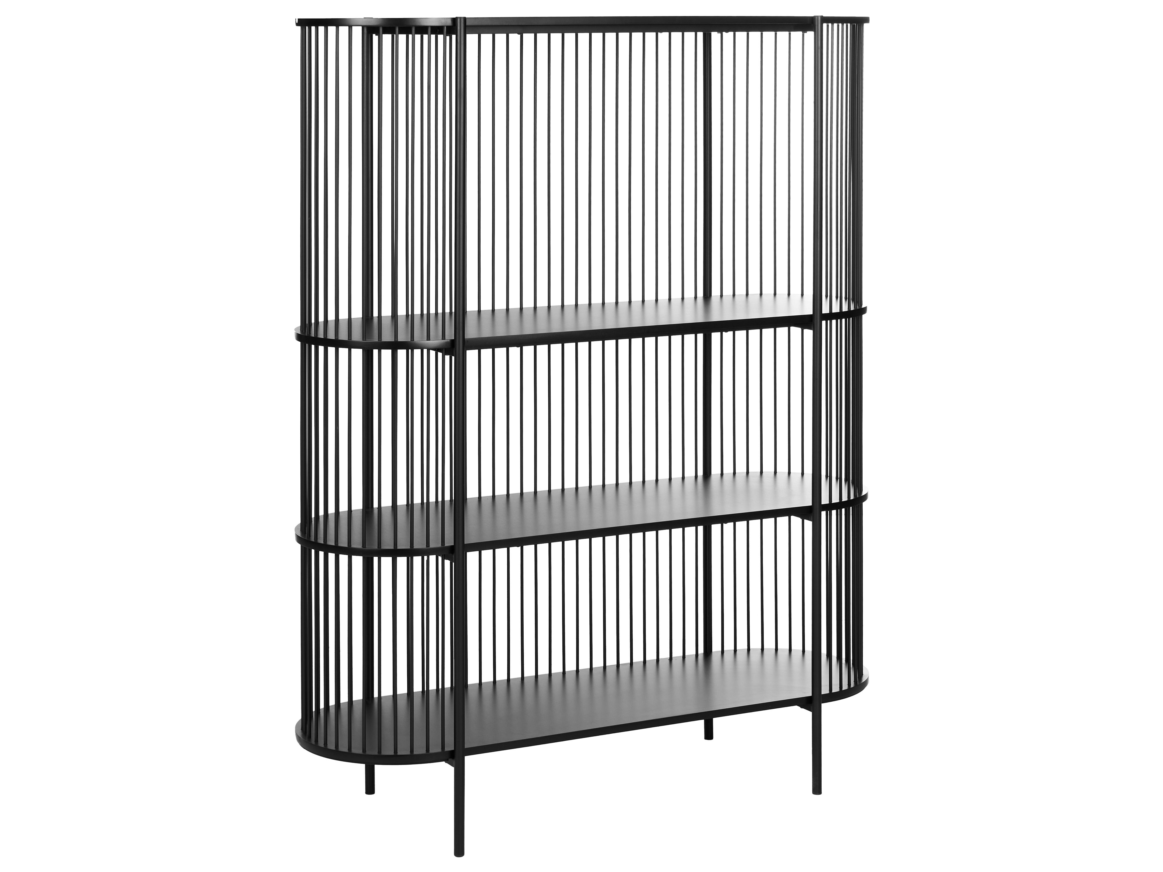 3 Tier Shelving Unit BIRSON 151 cm Black