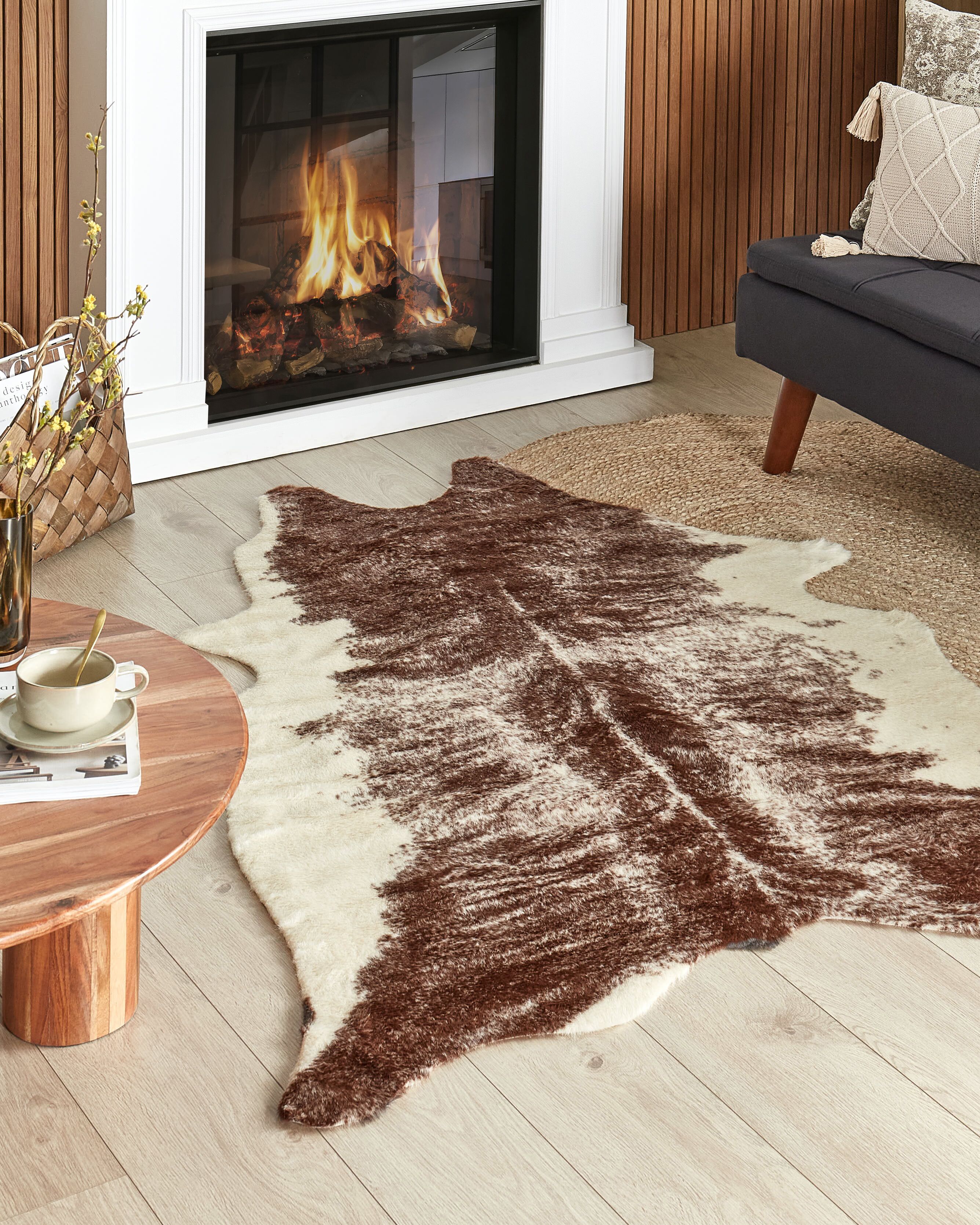 Faux Fur Rug ZEIL Brown 130 x 170 cm