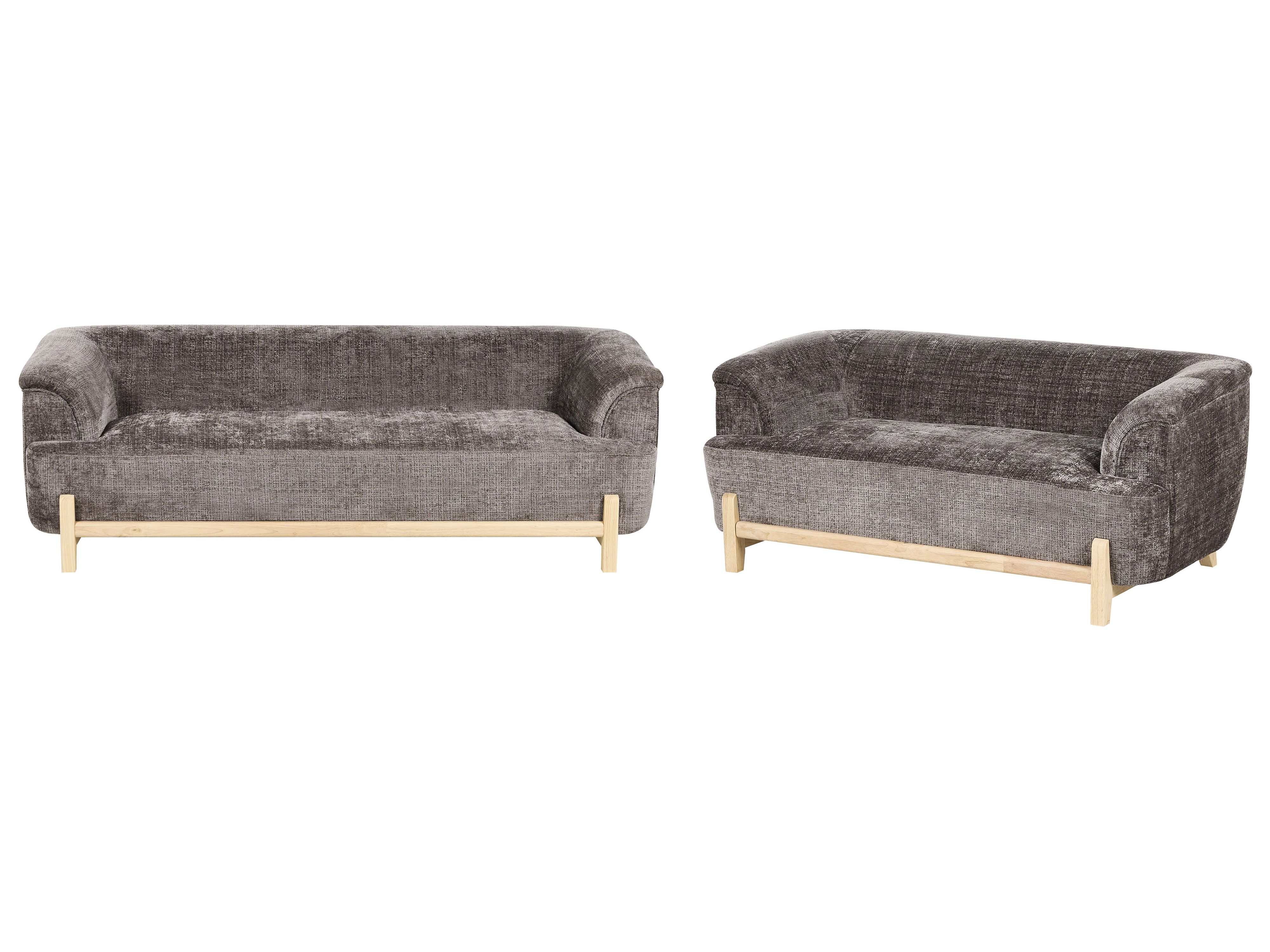 Living Room Set 5 Seater ALNOR Chenille Brown