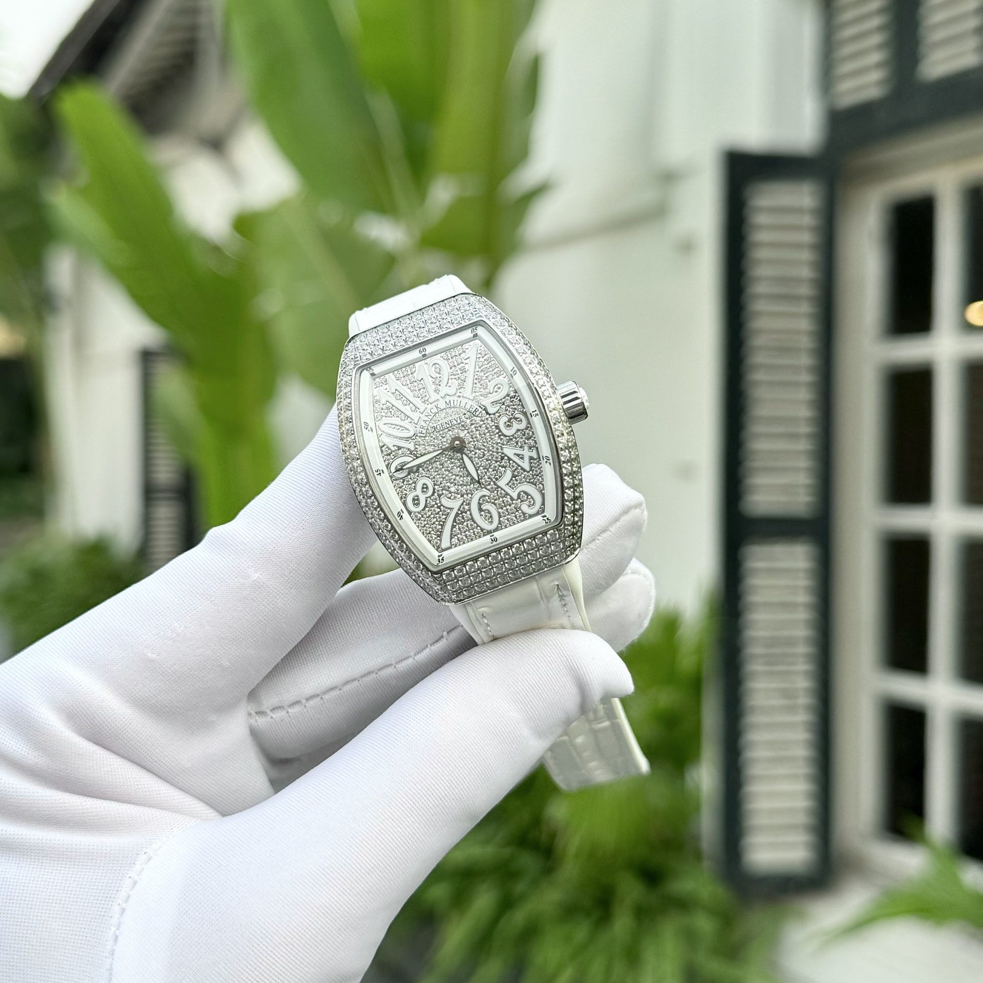 Franck Muller Replica 11 Watch V32 Women s White Dial With Diamond ABF Factory 32x40mm - Elite Watch Atelier