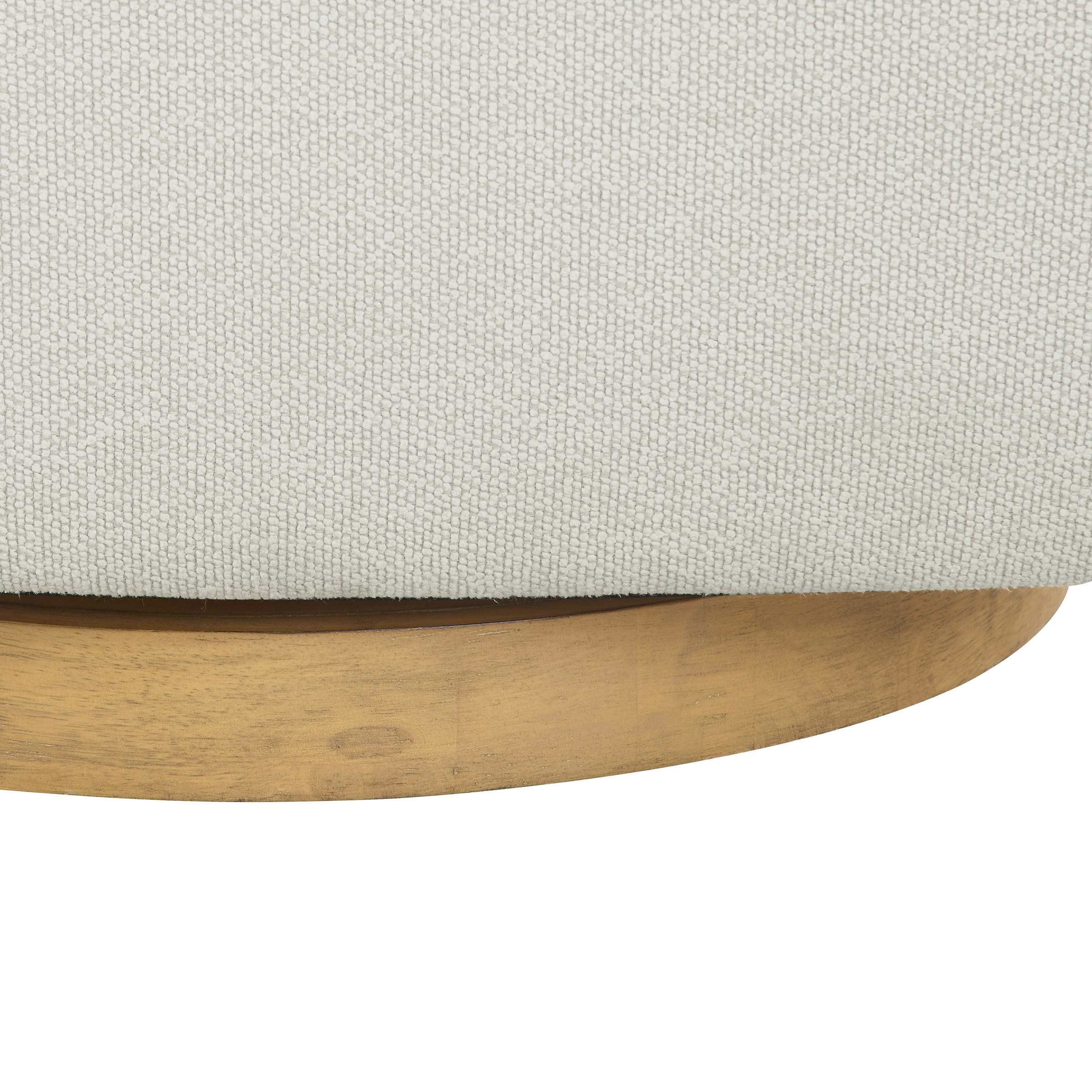 Henredon Murphy Swivel Boucle Chair, Cream - Image 8