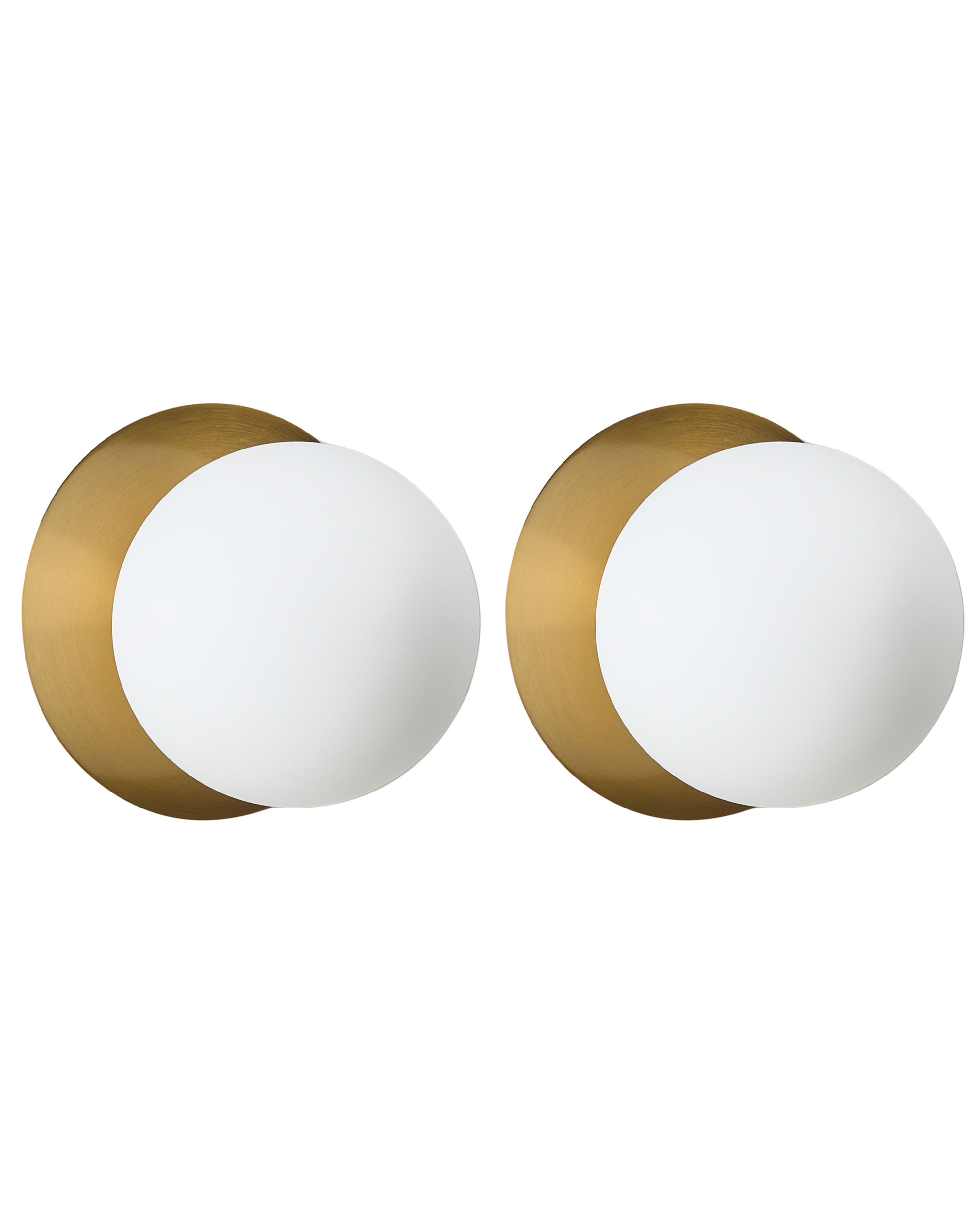 Set of 2 Wall Lamps BOUBLE Metal Gold