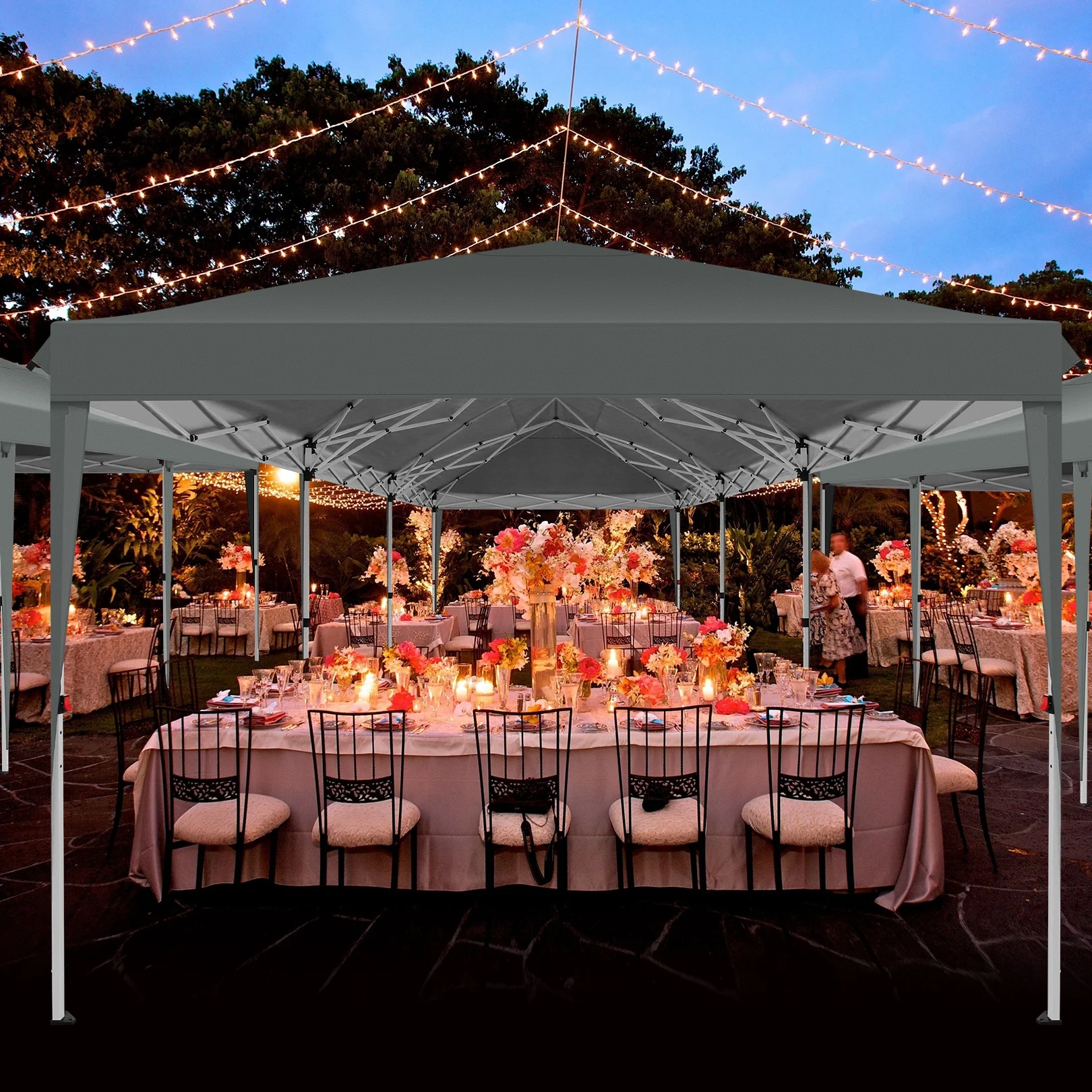 SANOPY 10'x10' EZ Pop Up Canopy Tent Outdoor Party Instant Shelter Portable Folding Beach Canopy with 4 Sandbag & Carrying Bag, Black - Image 59