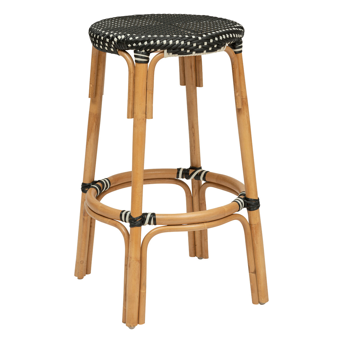 Bar stool "Trecia" Rattan, white