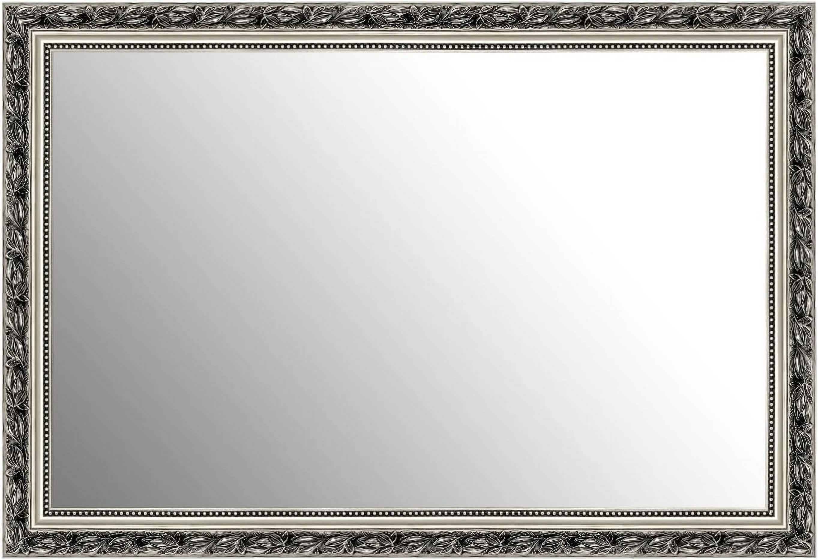 H-A Framed Rectangle Bathroom Mirrors for Wall,Wall Mounted Mirror Vertical or Horizontal Hanging for Living Room,Bedroom (32''x24''Sliver)