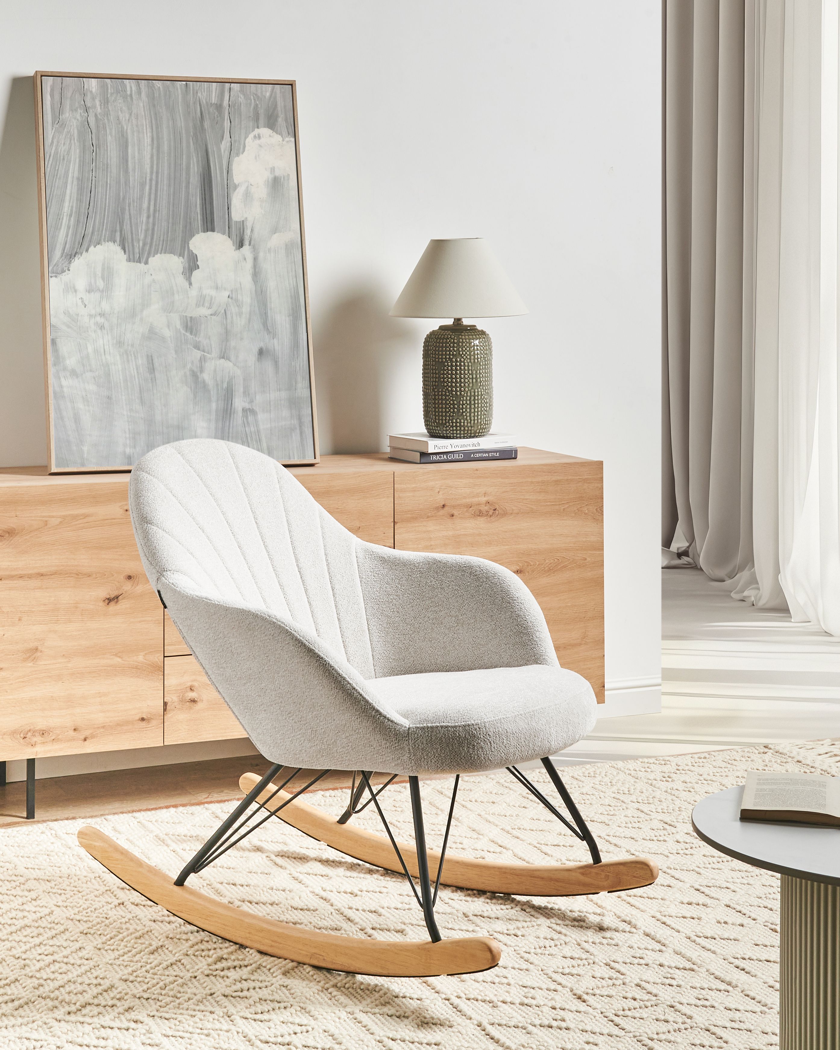 Rocking Chair SKALE Fabric Off-White